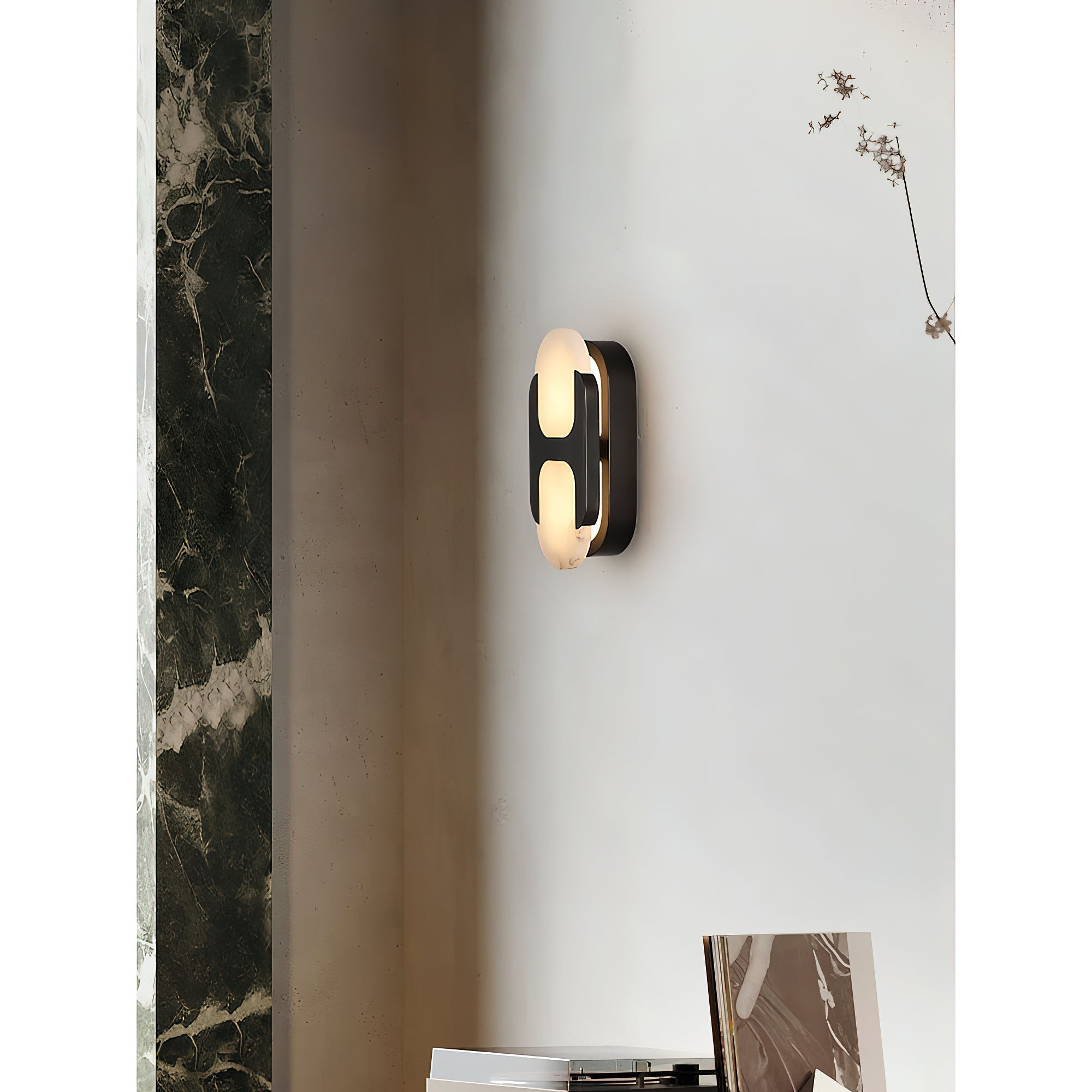 Lylaearis Modern Minimalist Alabaster Wall Lamp - Lamp Copper