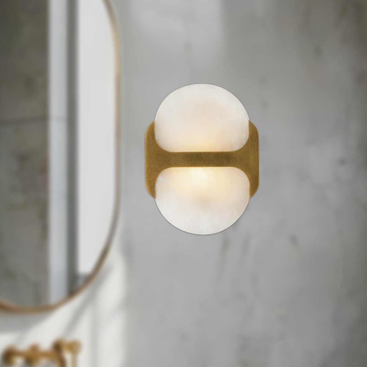 Ulthaora Double Globe Alabaster Wall Light - Neutralighting