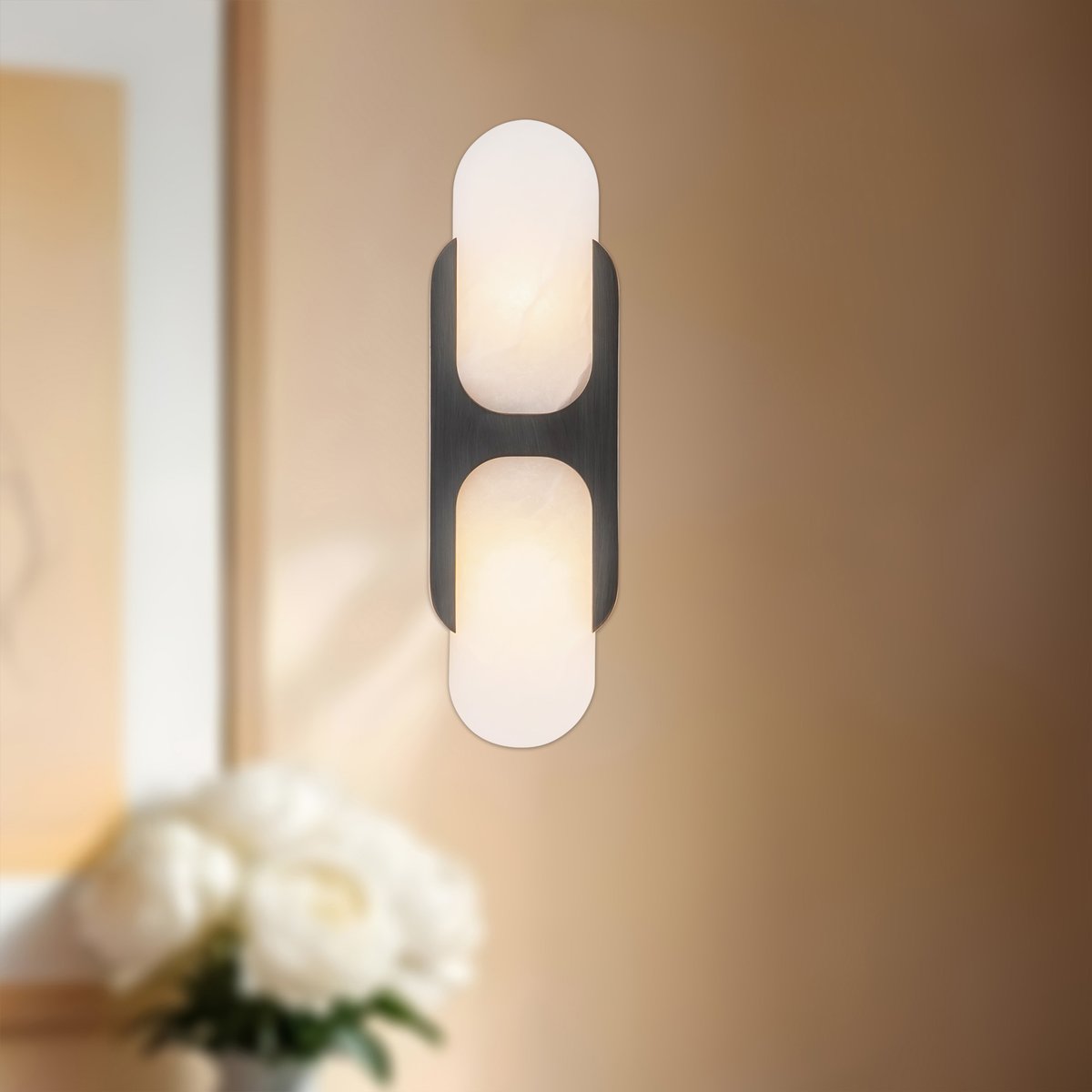 Ulthaora Double Globe Alabaster Wall Light - Neutralighting