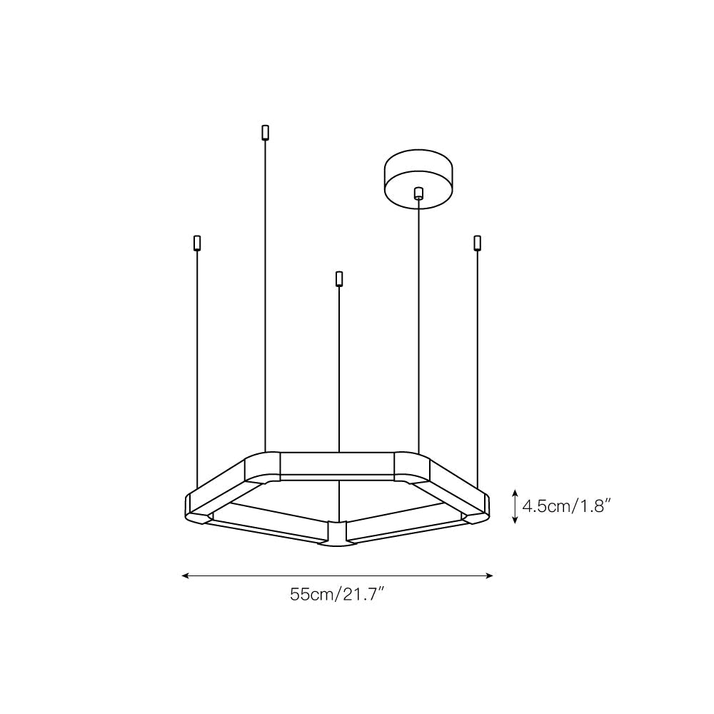 Celaeisra Unique Single Ring Alabaster Chandelier - Lamp Copper