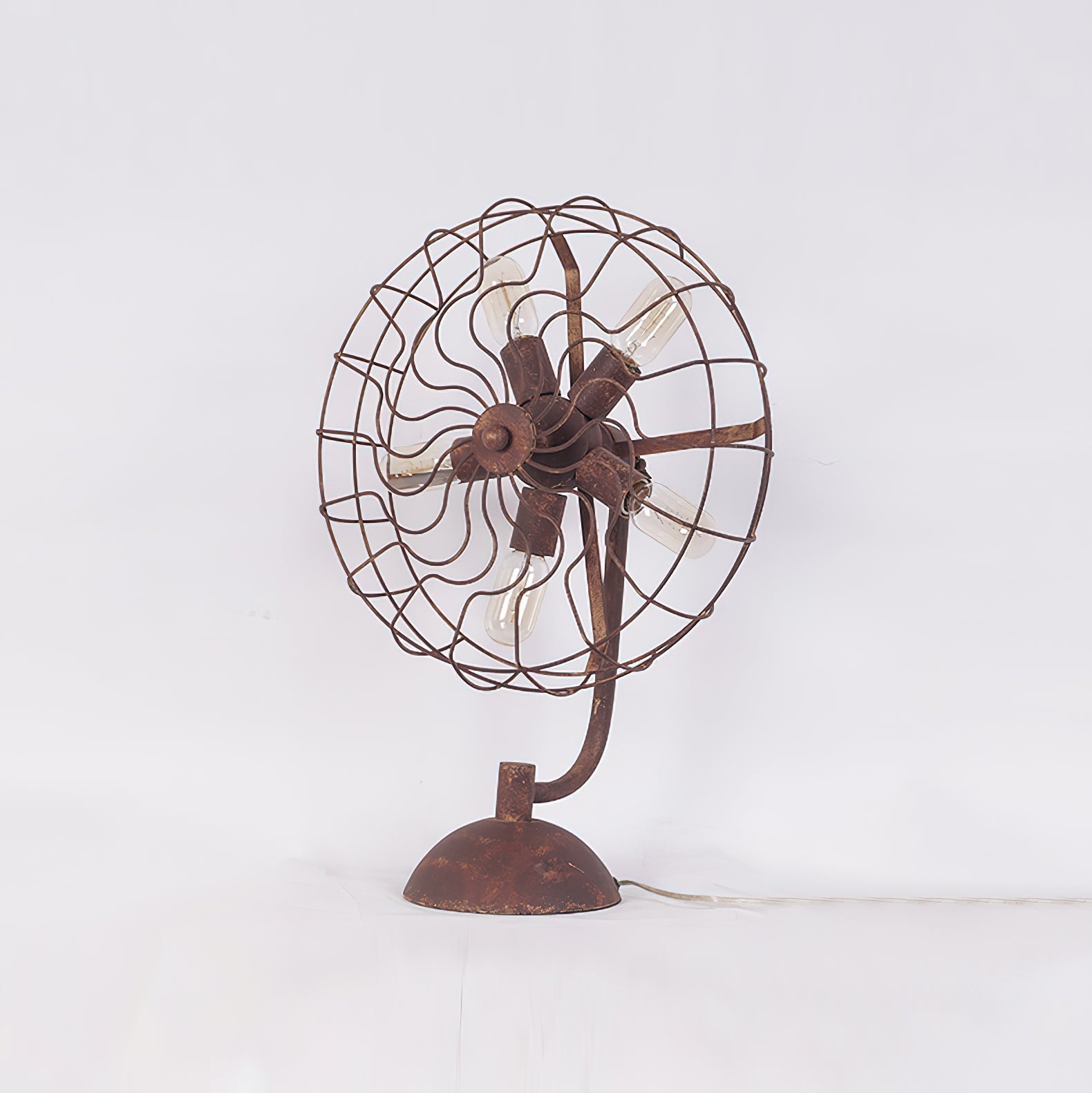 Old Style Fan Table Lamp - Lamp Copper