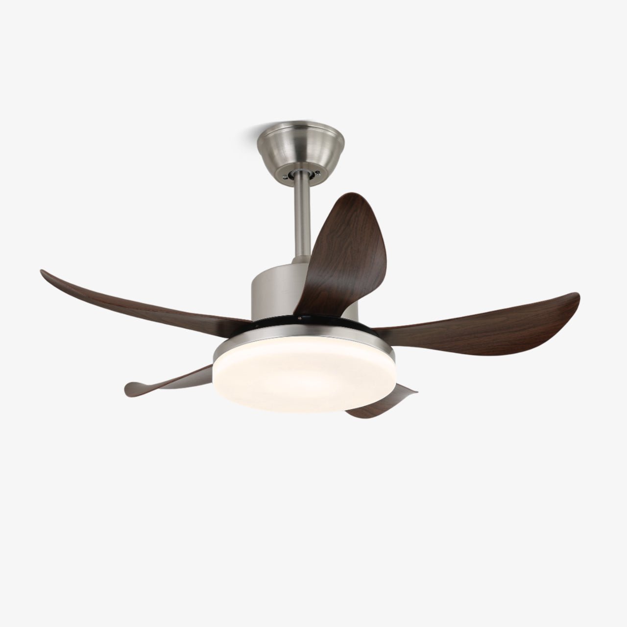 Ventilatore da Soffitto Moderno Nerra in Legno con pale in legno di noce