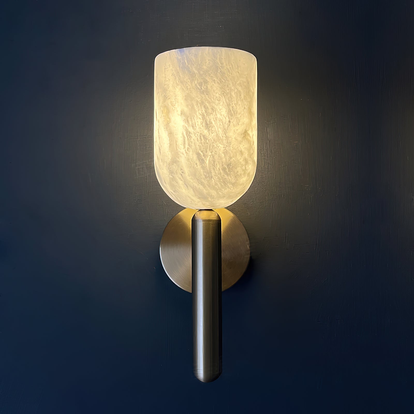 Lyphaia Modern Minimalist Brass Alabaster Wall Lamp - Lamp Copper