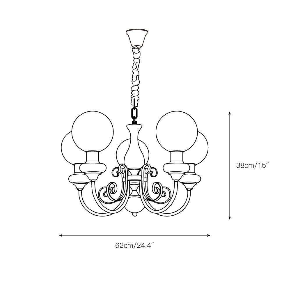 Evsolia Premium Nordic Art Onyx Glass Chandelier - Lamp Copper