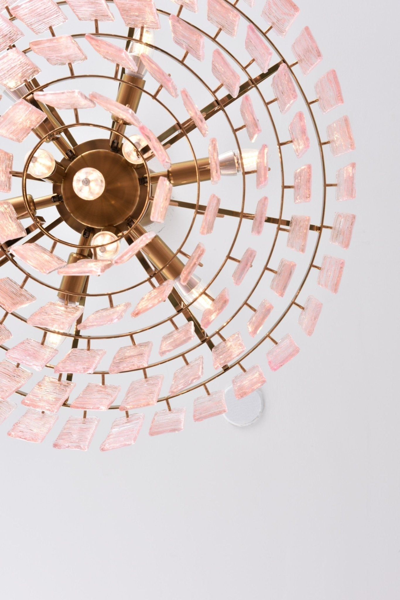 Aurora Chandelier Pink Murano Glass Layered Vintage Luxury - Neutralighting
