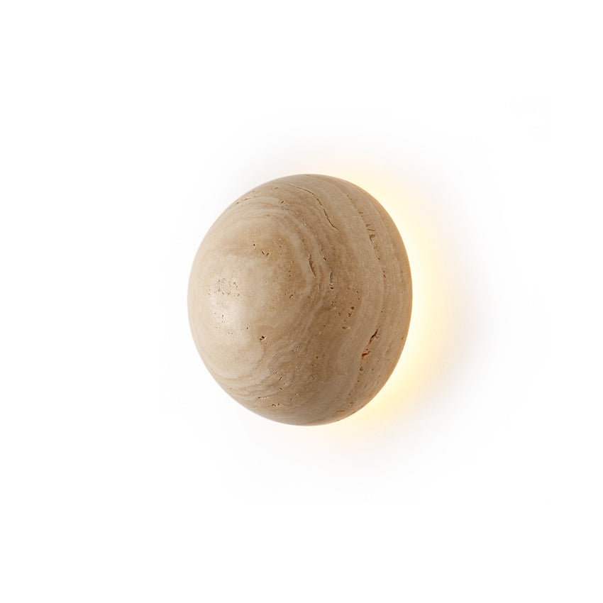 Cinorisra Modern Minimalist Stone Travertine Wall Lamp - Lamp Copper