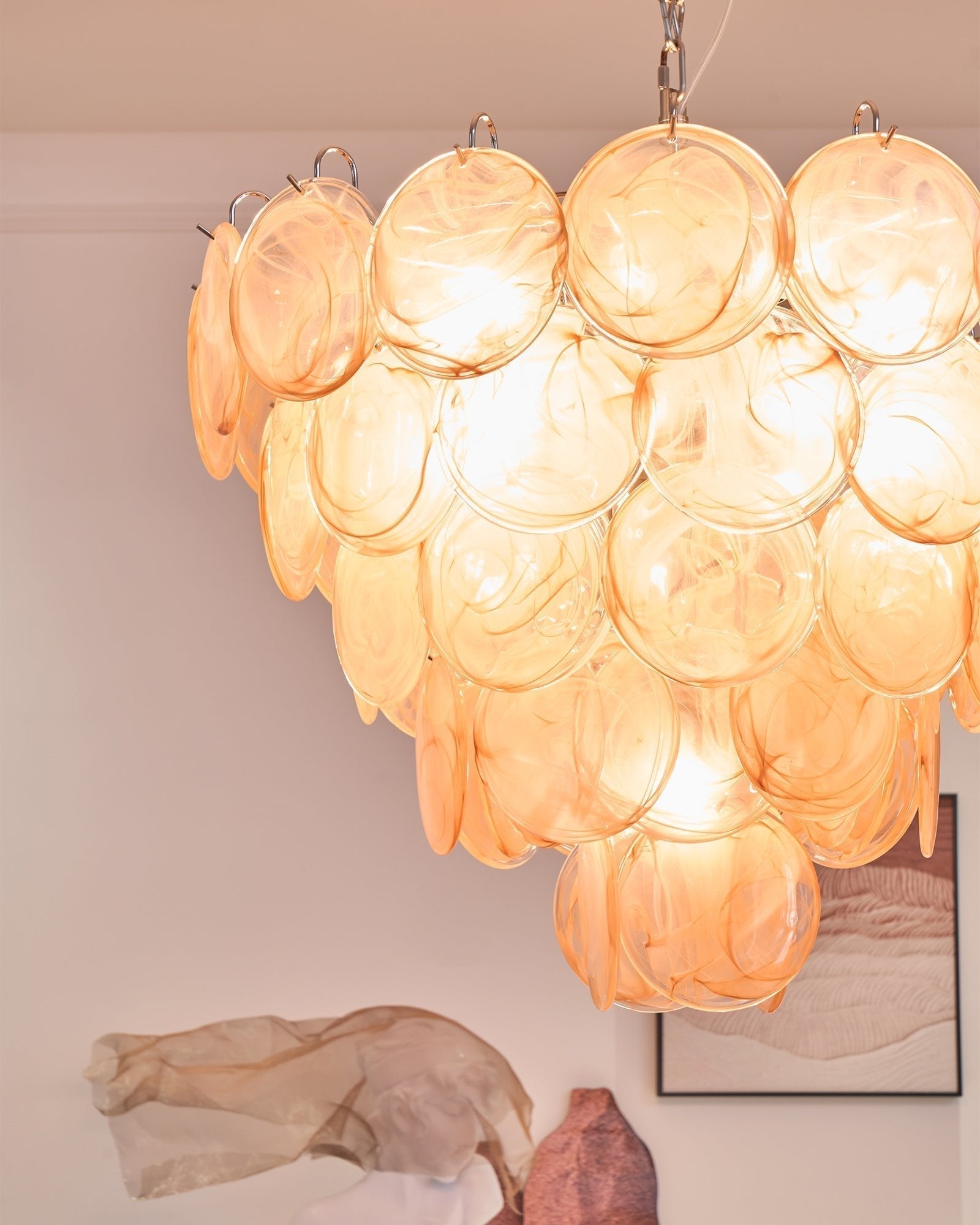 Aurora Chandelier Murano Glass Disc Classic - Blowlighting