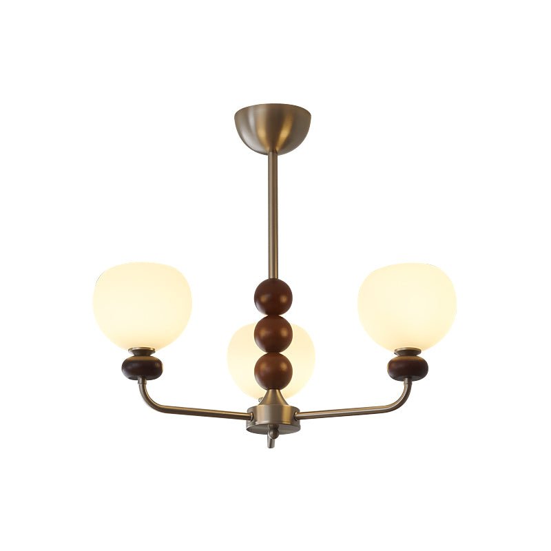 Orb Walnut Chandelier - Blowlighting
