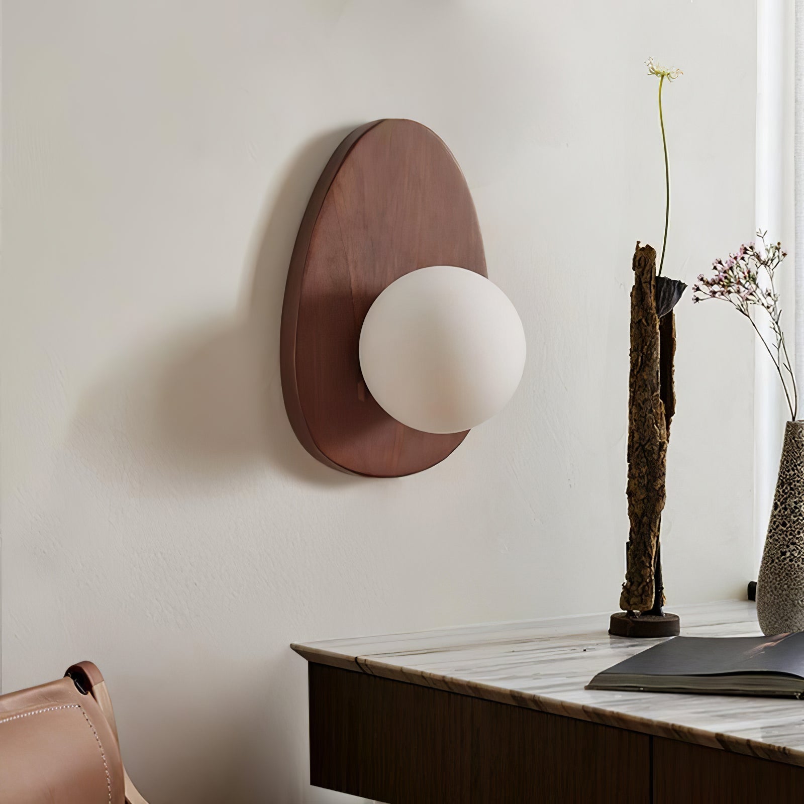 Orba Walnut Wall Lamp - Blowlighting