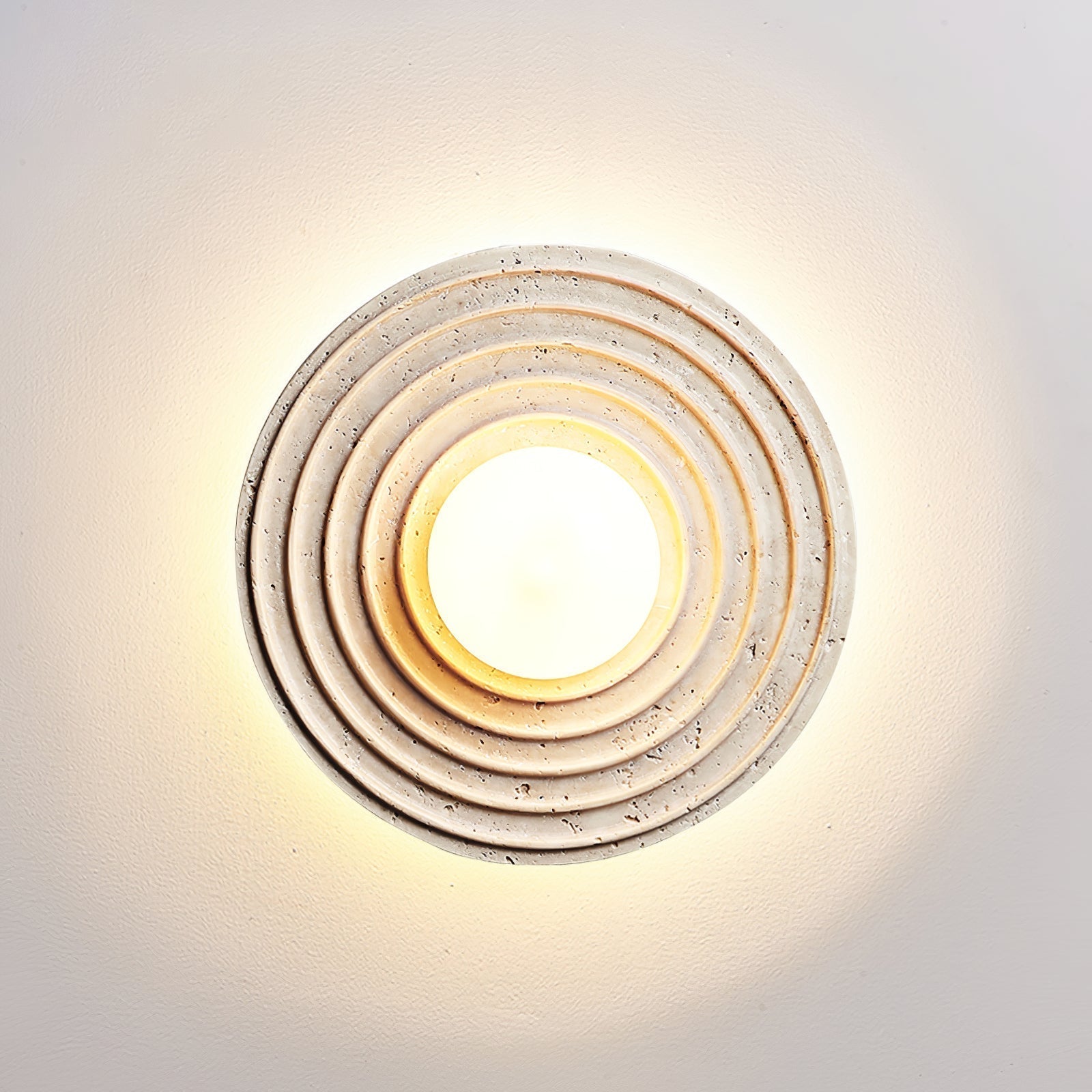 Zelirara Concentric Travertine Wall Light - Neutralighting