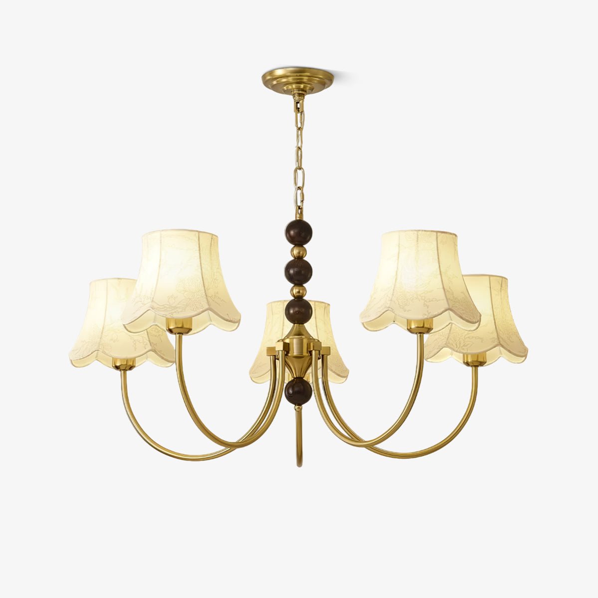 Orchid Chandelier Fabric Golden - Blowlighting