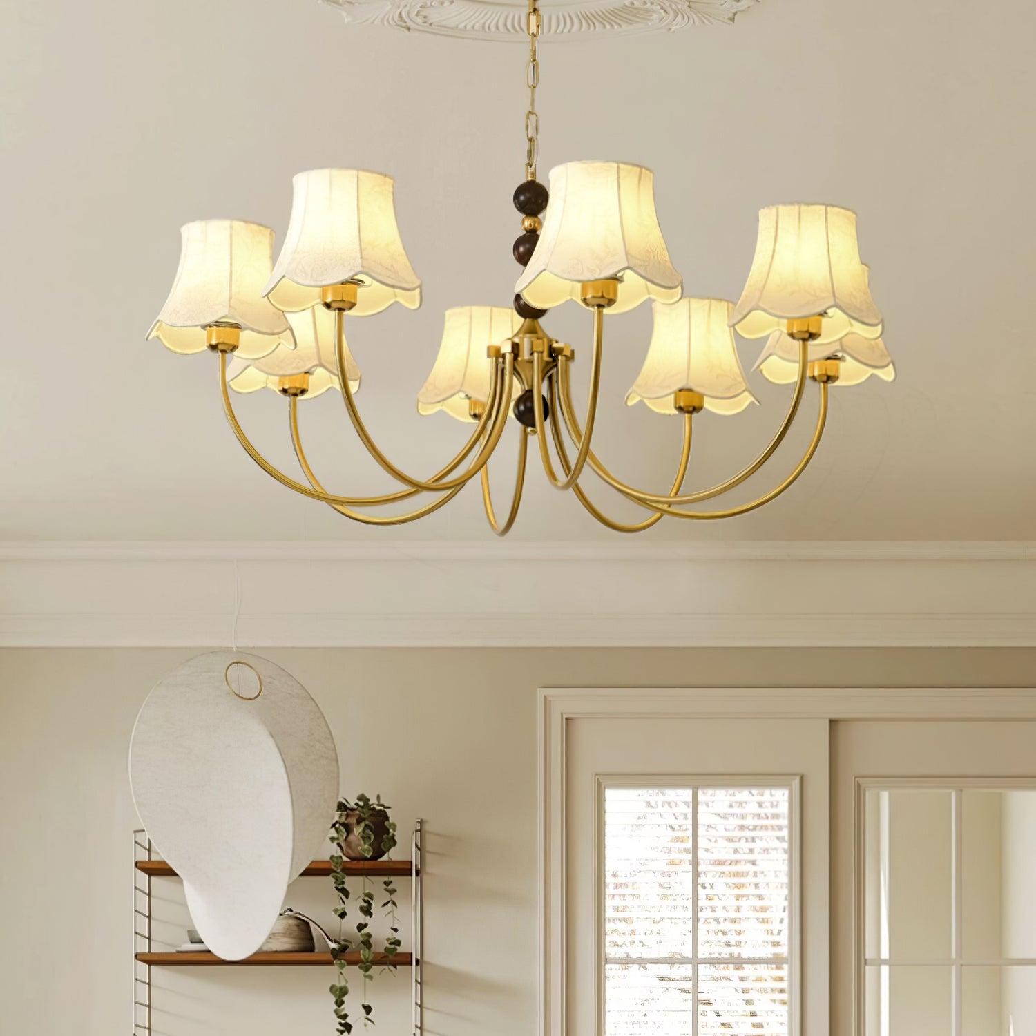 Orchid Chandelier Fabric Golden - Blowlighting