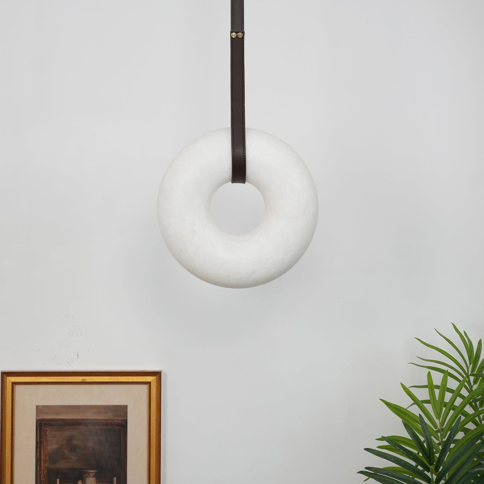 Aurtala Premium Nordic Art Alabaster Pendant Lamp - Lamp Copper