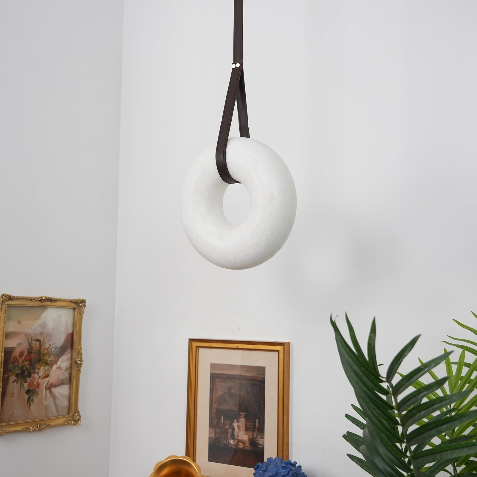 Aurtala Premium Nordic Art Alabaster Pendant Lamp - Lamp Copper