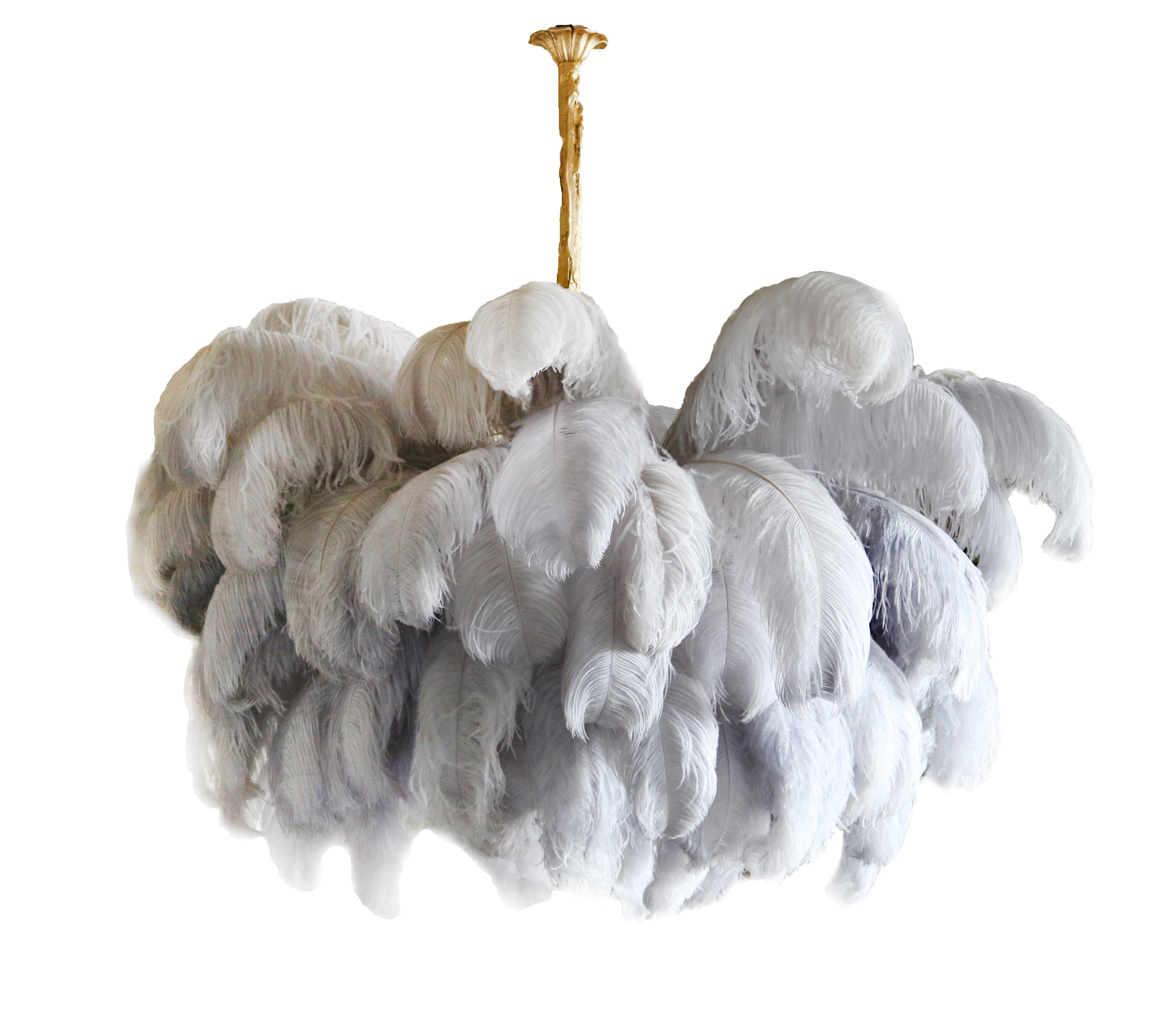 Ostrich Feather Chandelier - Blowlighting