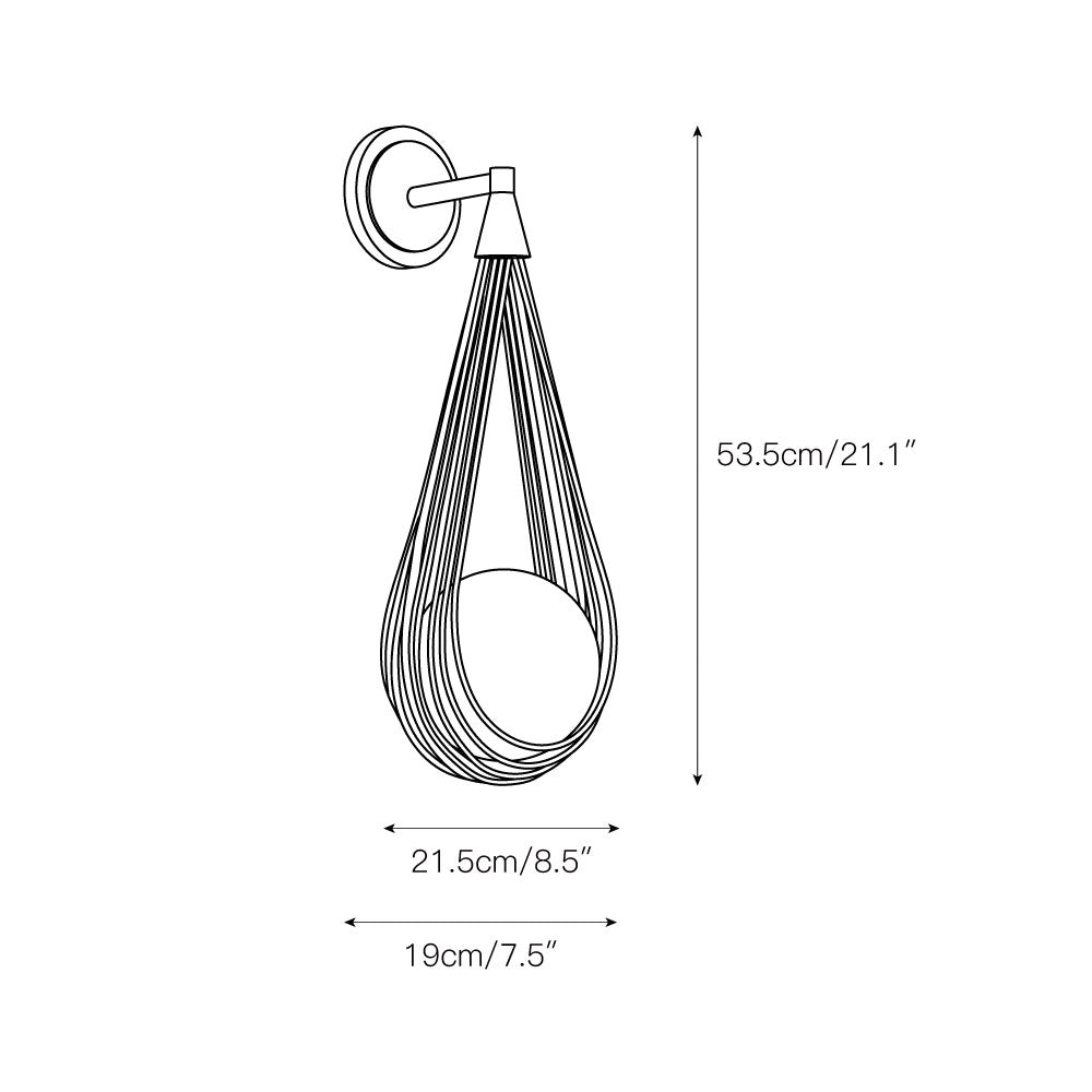 Zemirir Modern Minimalist Brass Glass Wall Lamp - Lamp Copper