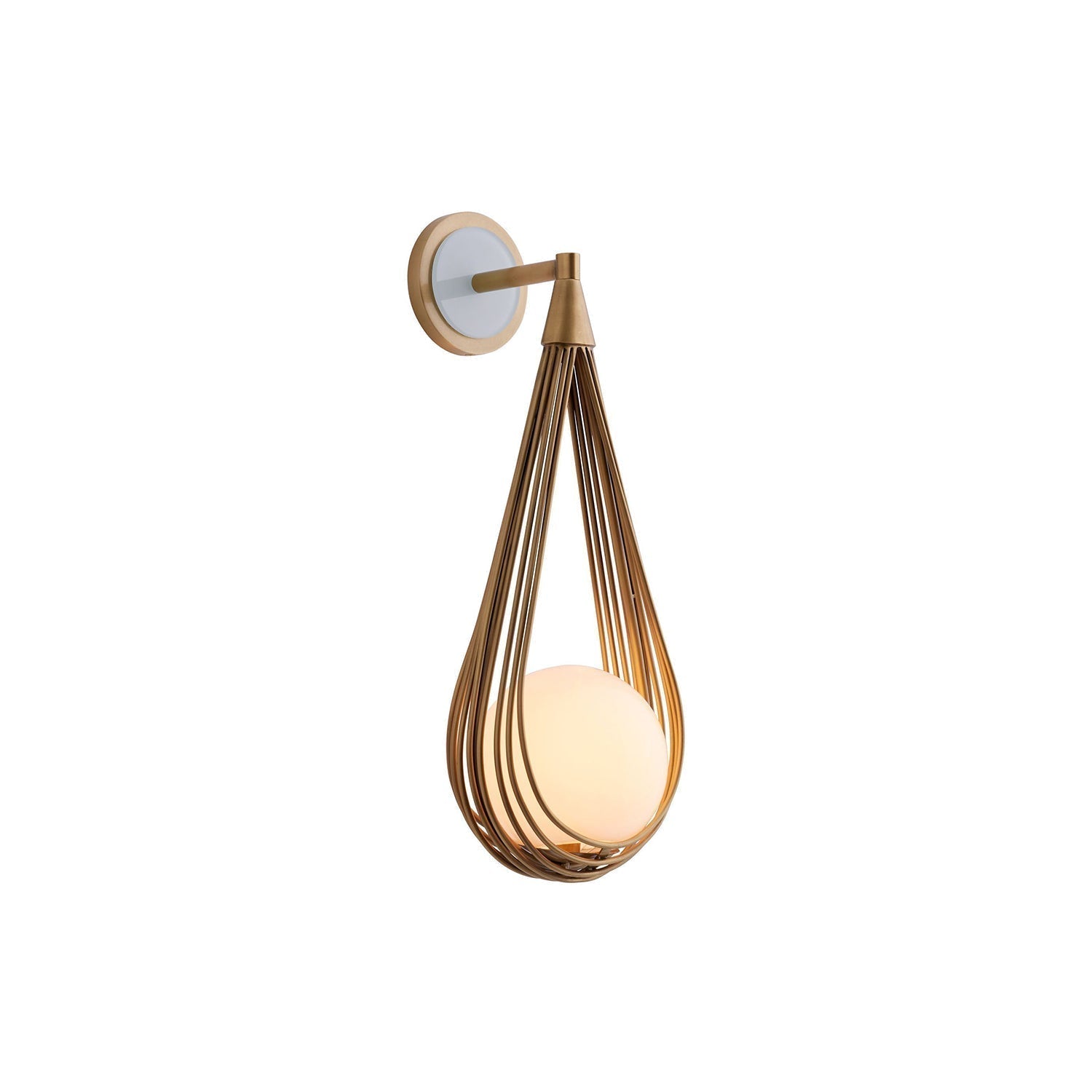 Zemirir Modern Minimalist Brass Glass Wall Lamp - Lamp Copper