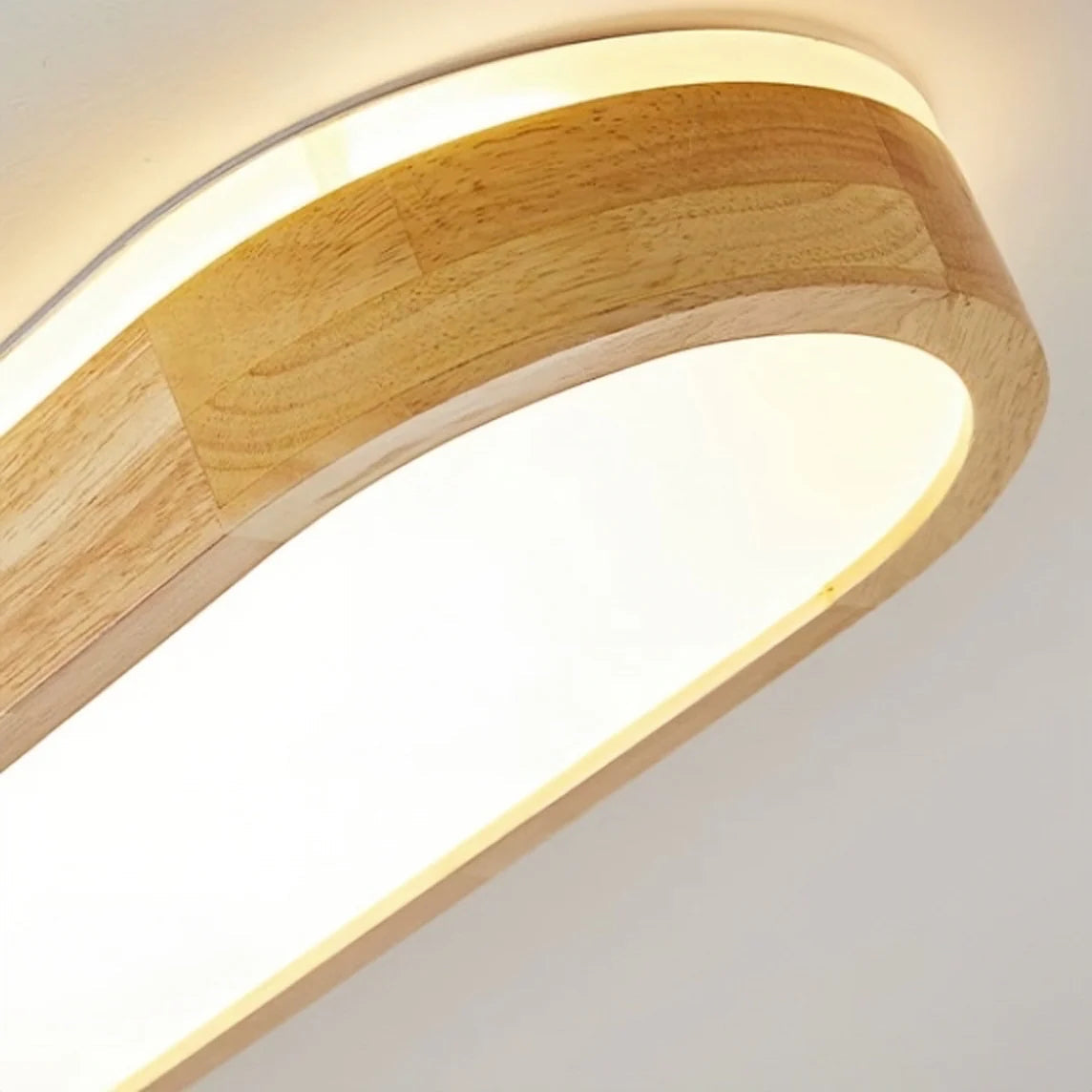 Muto Nordico Minimalista LED Ovale Legno Acrilico Plafoniere Cucina