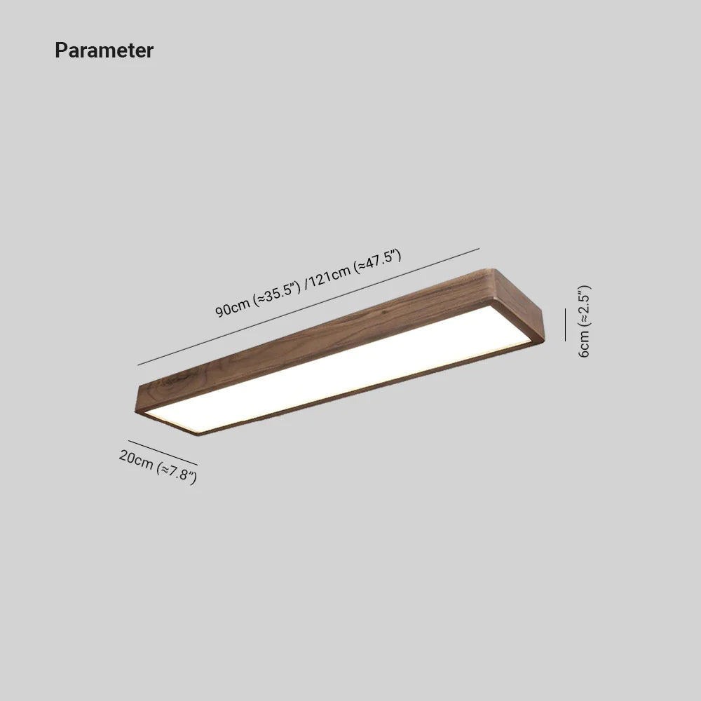 Muto Plafoniere Rettangolare Legno/Acrilico Camara da Letto