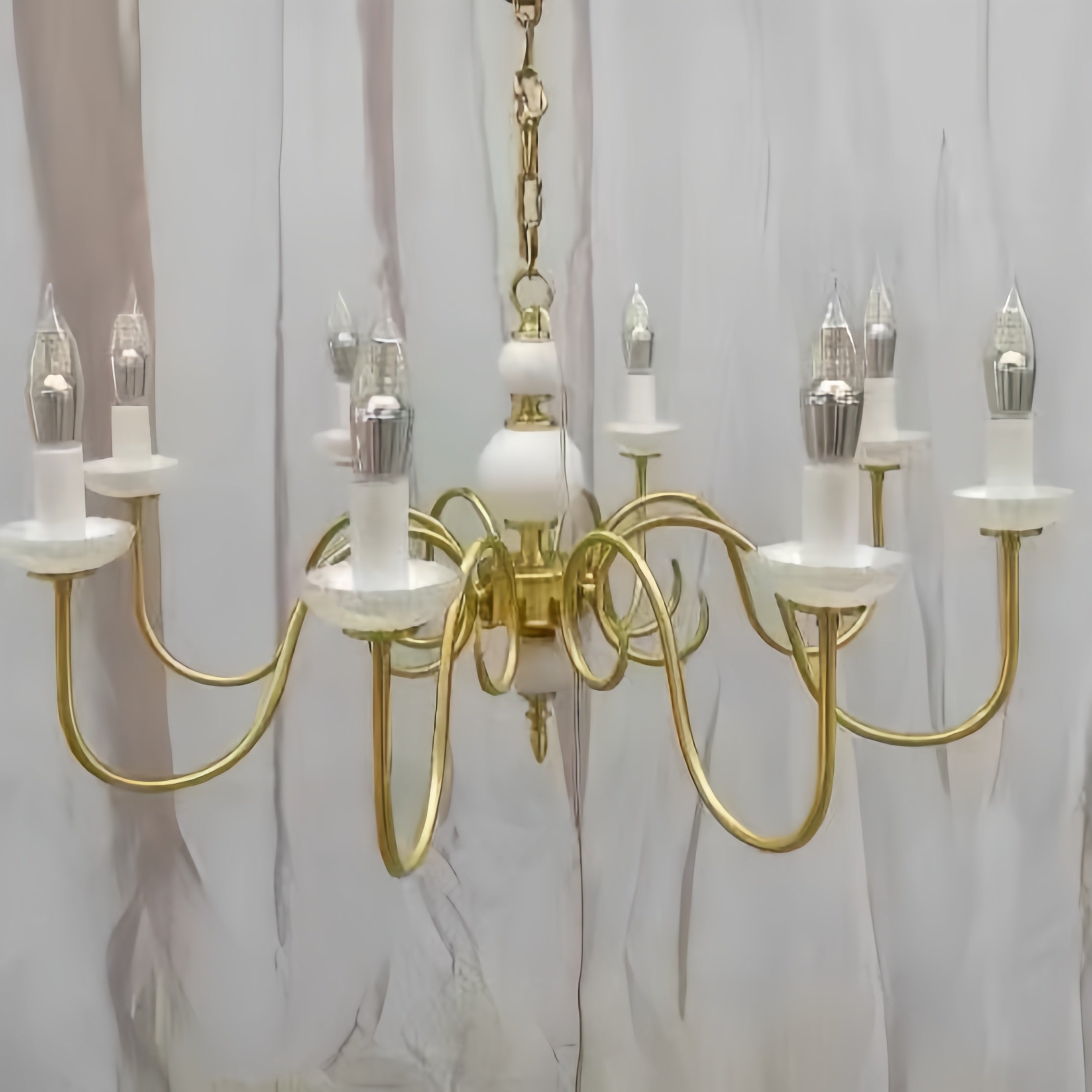 Silva Antico LED Candela Lampadari Ottone Ceramica Camera da Letto