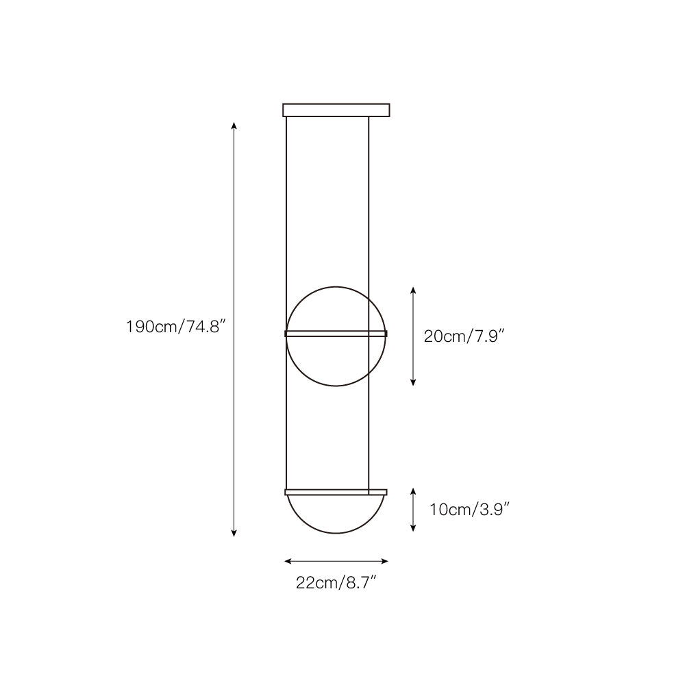 Vacaria Modern Minimalist Metal Plastic Pendant Lamp - Lamp Copper