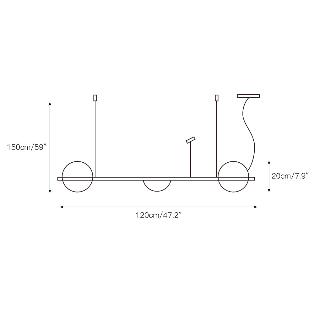 Vacaria Modern Minimalist Metal Plastic Pendant Lamp - Lamp Copper