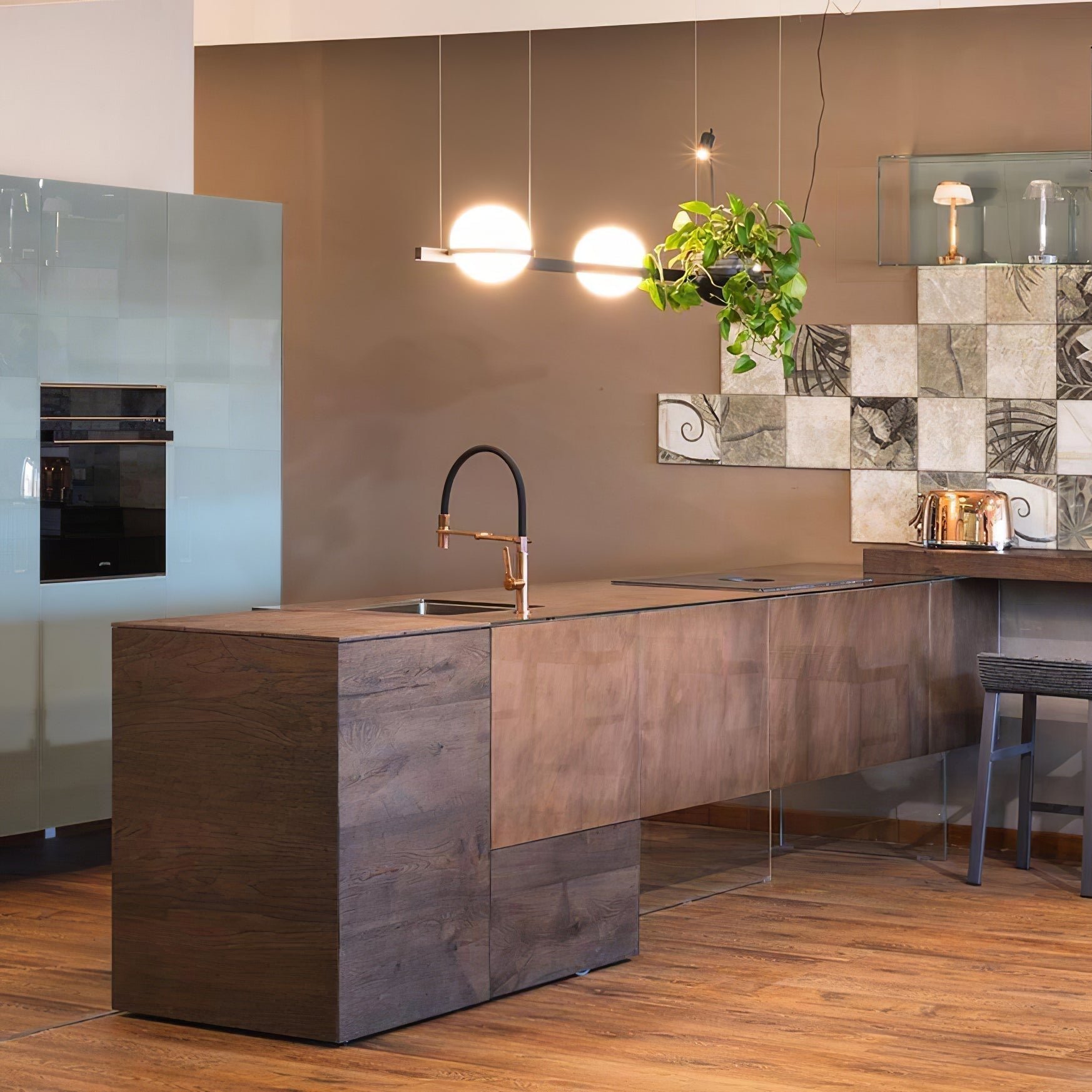 Vacaria Modern Minimalist Metal Plastic Pendant Lamp - Lamp Copper