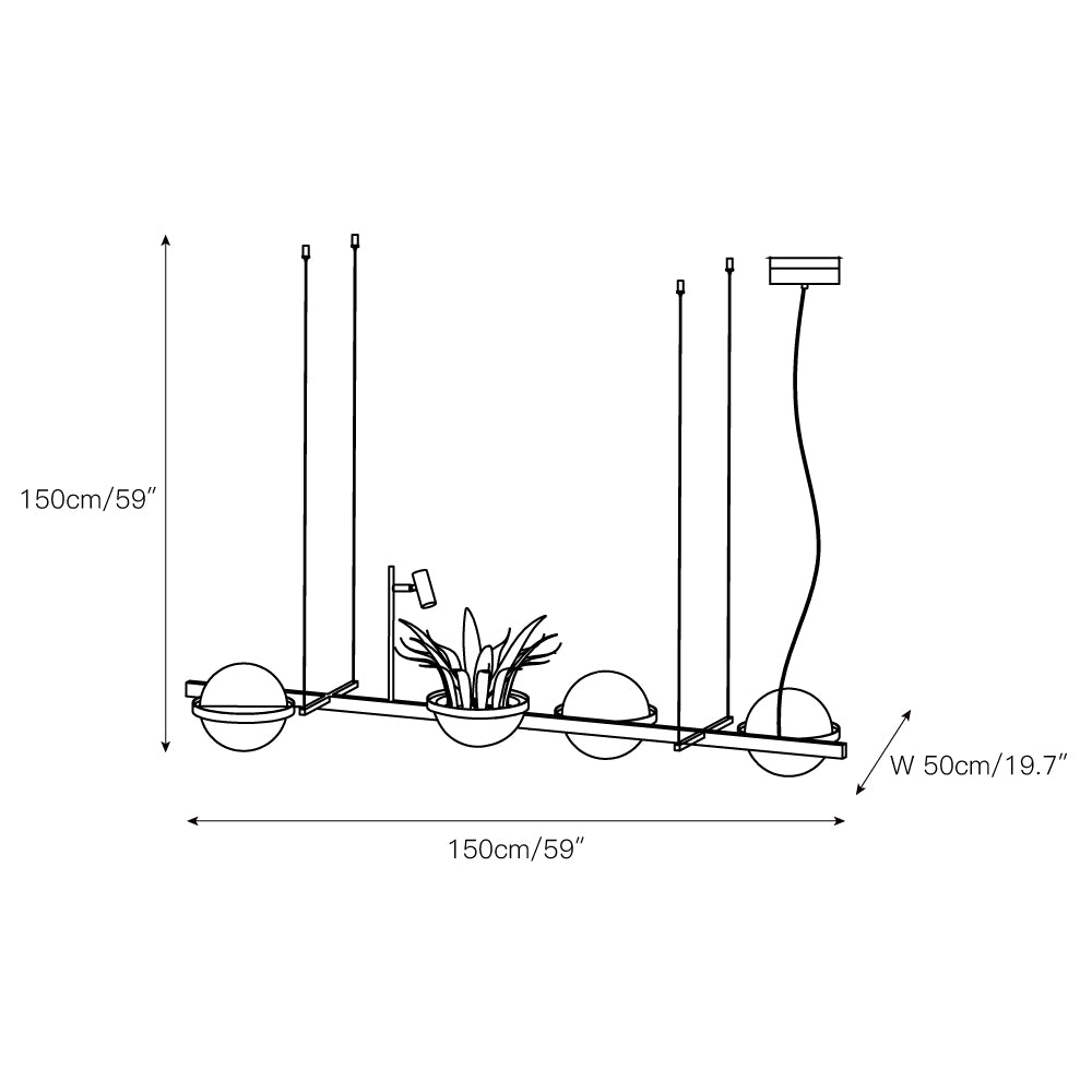 Vacaria Modern Minimalist Metal Plastic Pendant Lamp - Lamp Copper