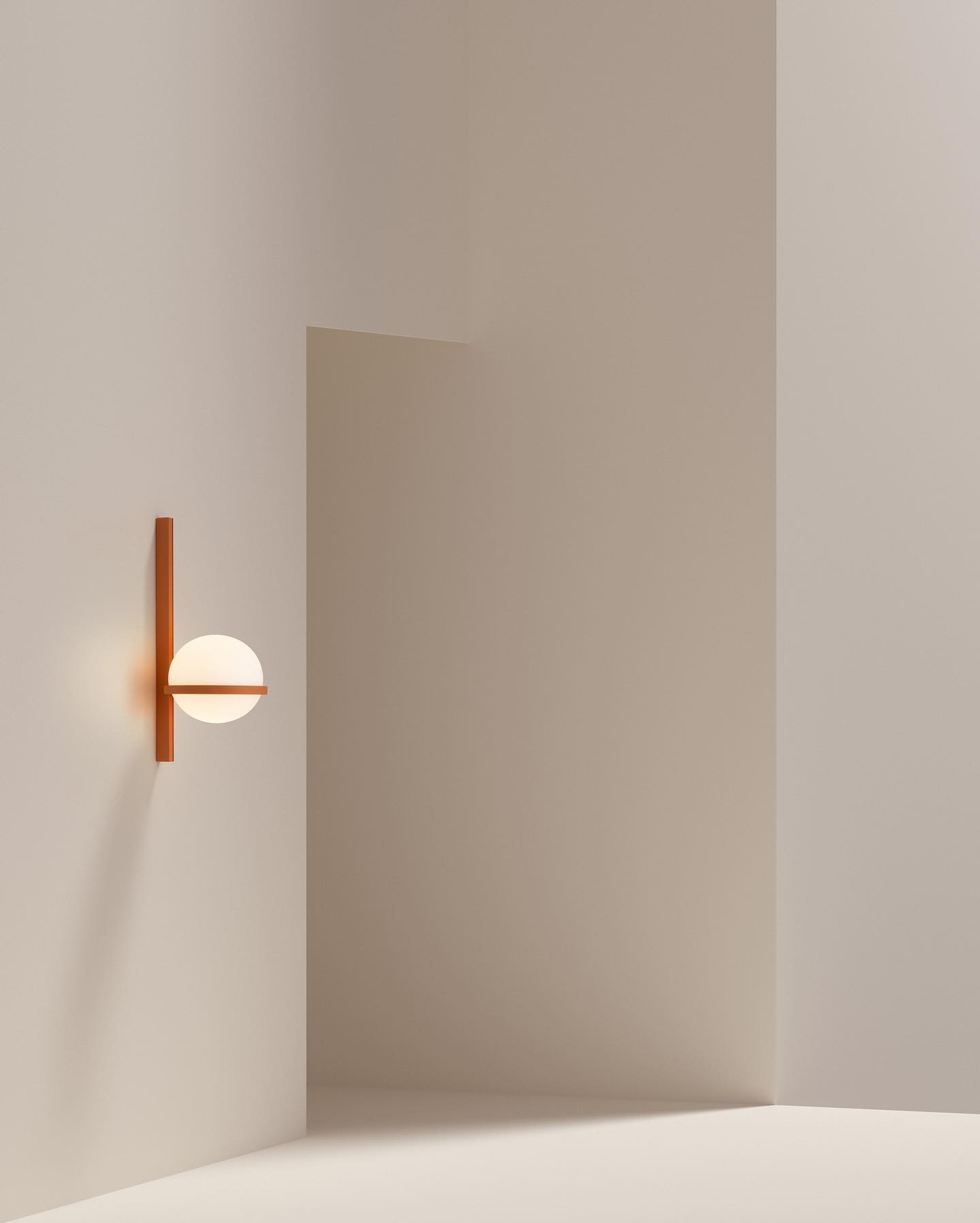 Olthaarae Modern Minimalist Plastic Metal Wall Lamp - Lamp Copper