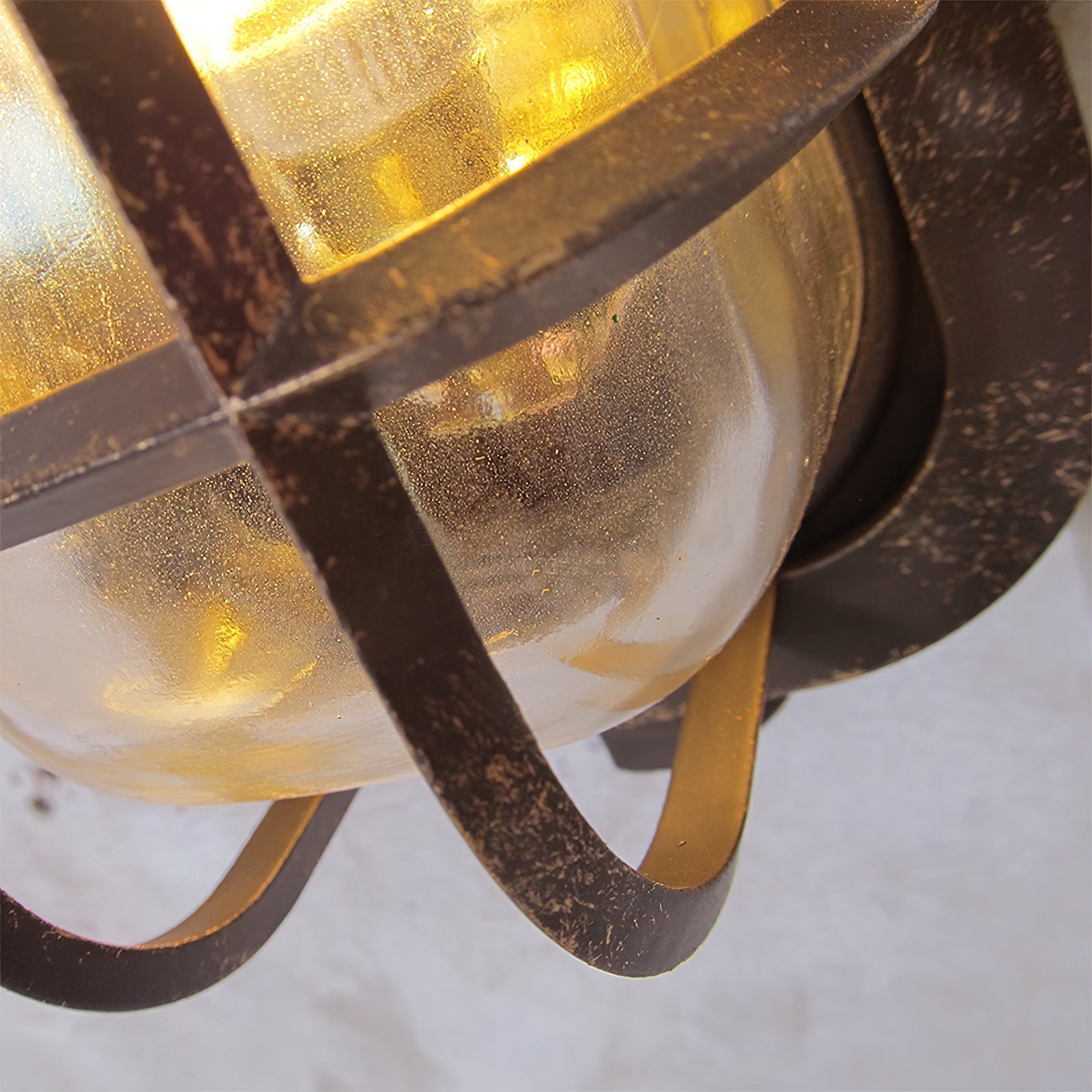 Omirara Unique Traditional Glass Wall Light - Lamp Copper