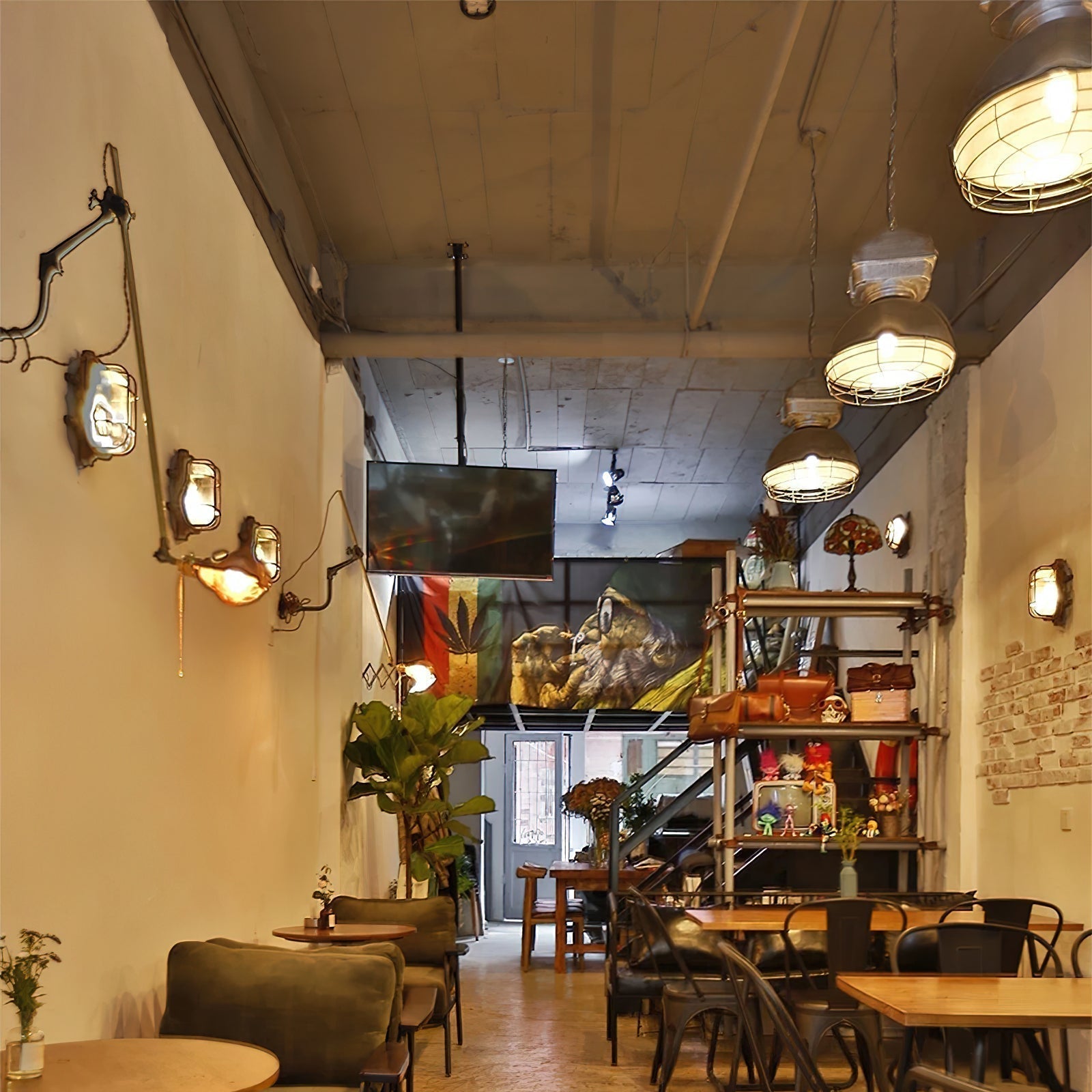 Omirara Unique Traditional Glass Wall Light - Lamp Copper