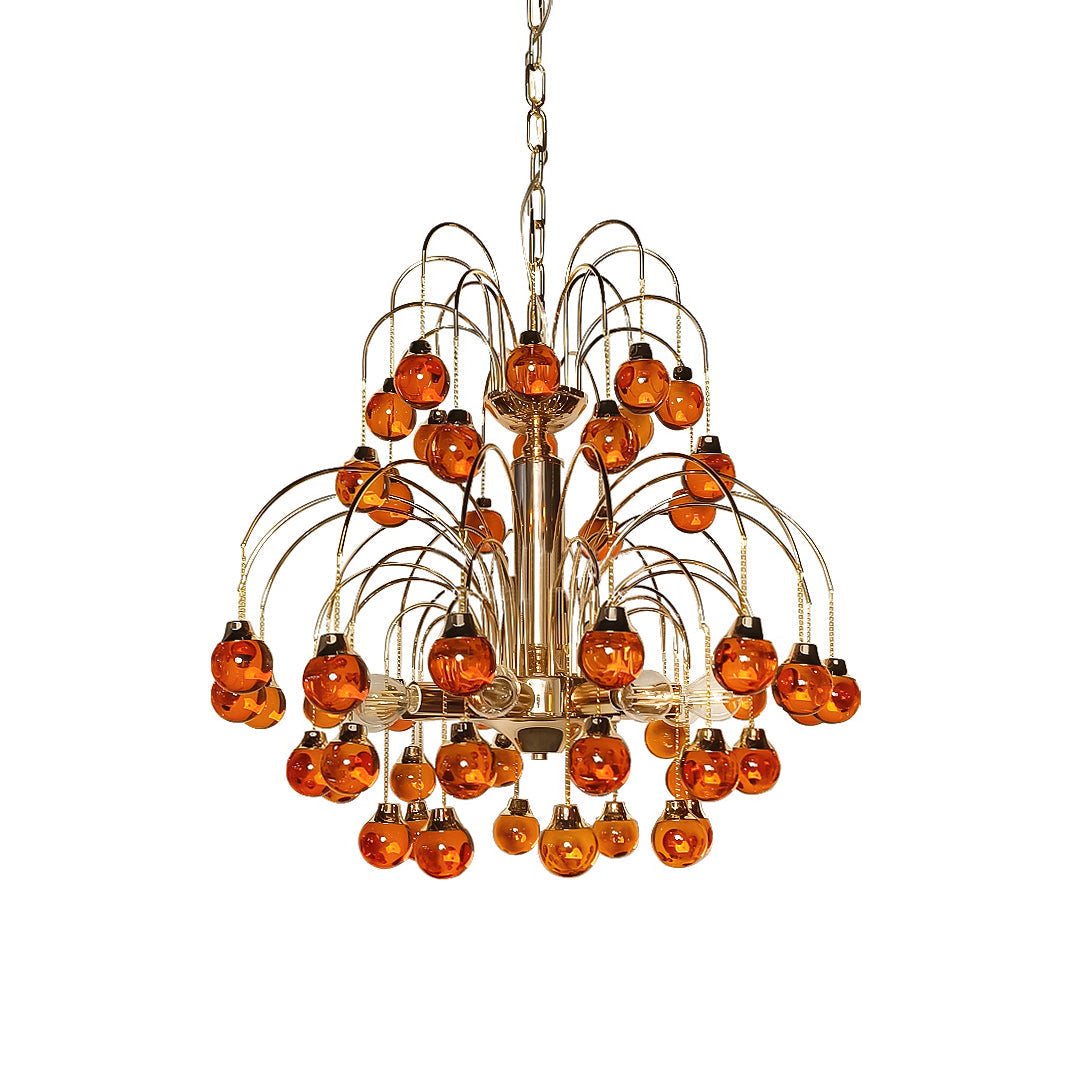 Avmirora Postmodern Luxury Metal Glass Chandelier - Lamp Copper