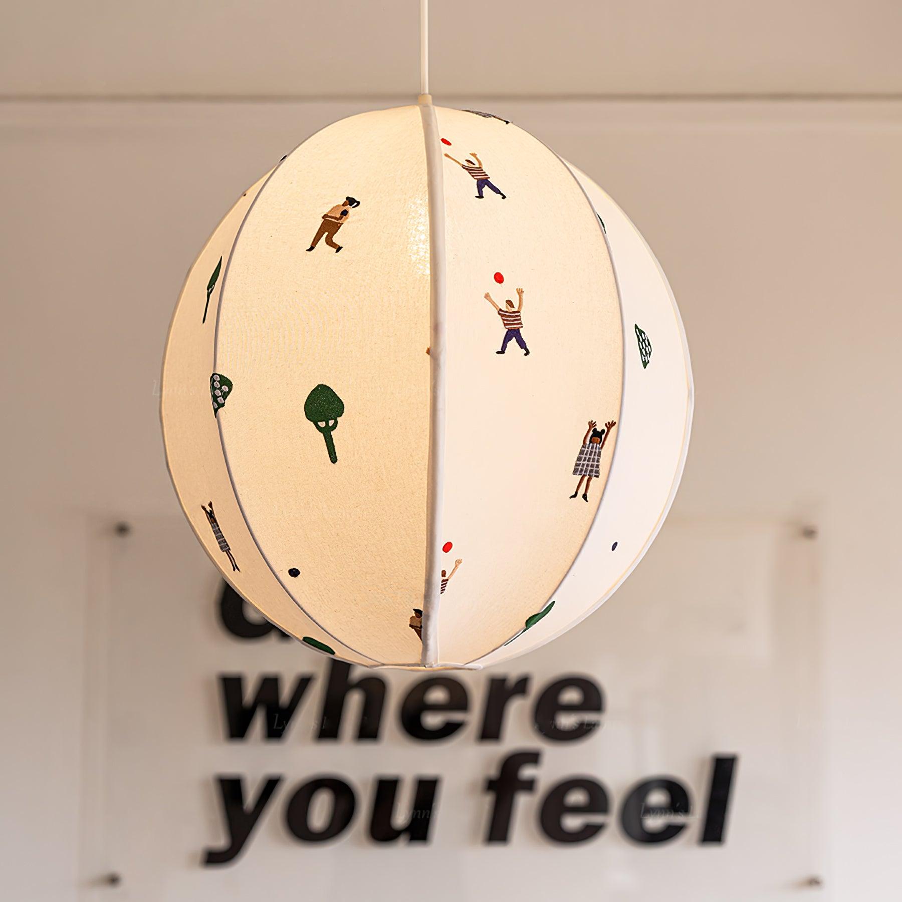 Park Embroidered Textile Pendant Lamp - Blowlighting