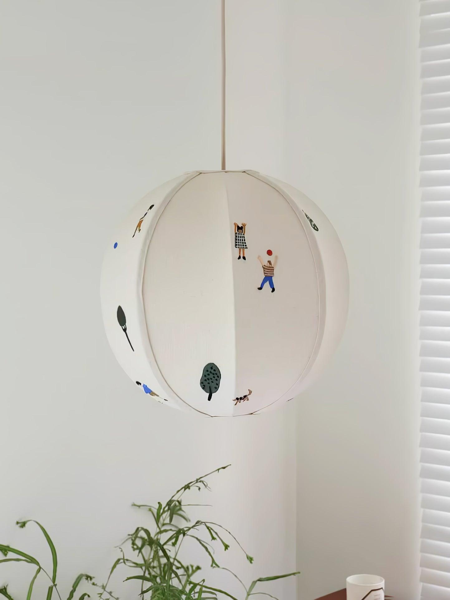 Park Embroidered Textile Pendant Lamp - Blowlighting