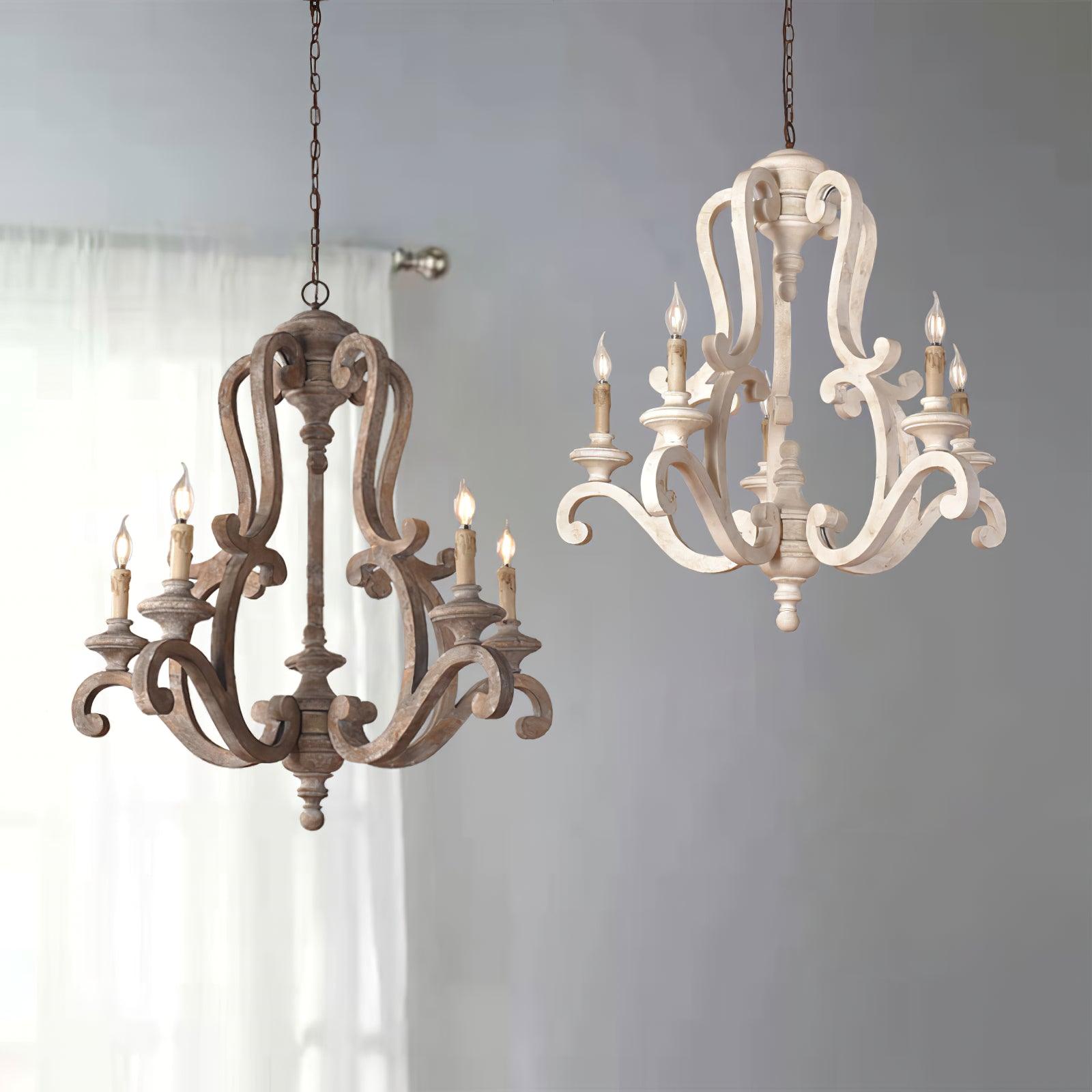 Parrotuncle Wooden Candle Chandelier - Blowlighting