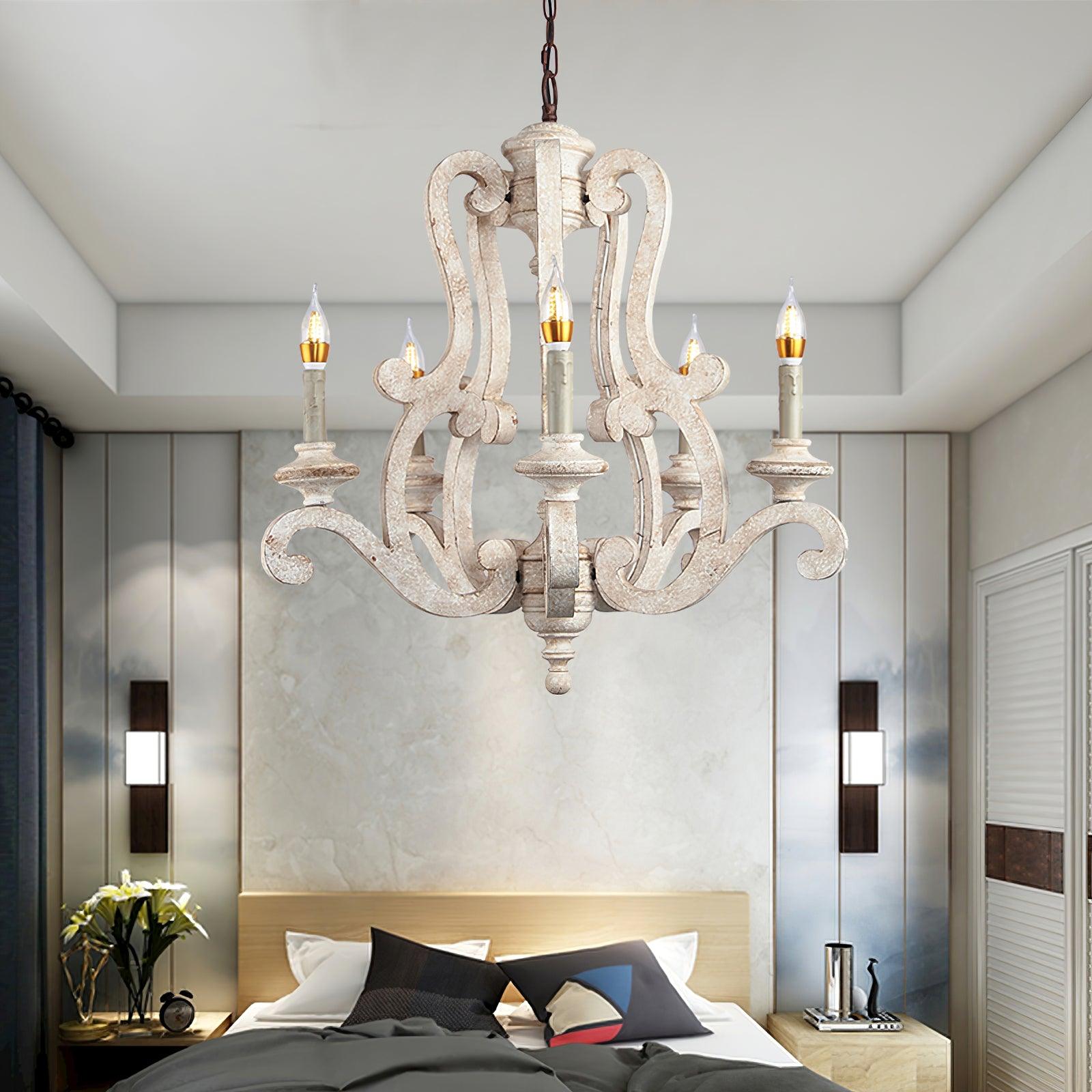 Parrotuncle Wooden Candle Chandelier - Blowlighting
