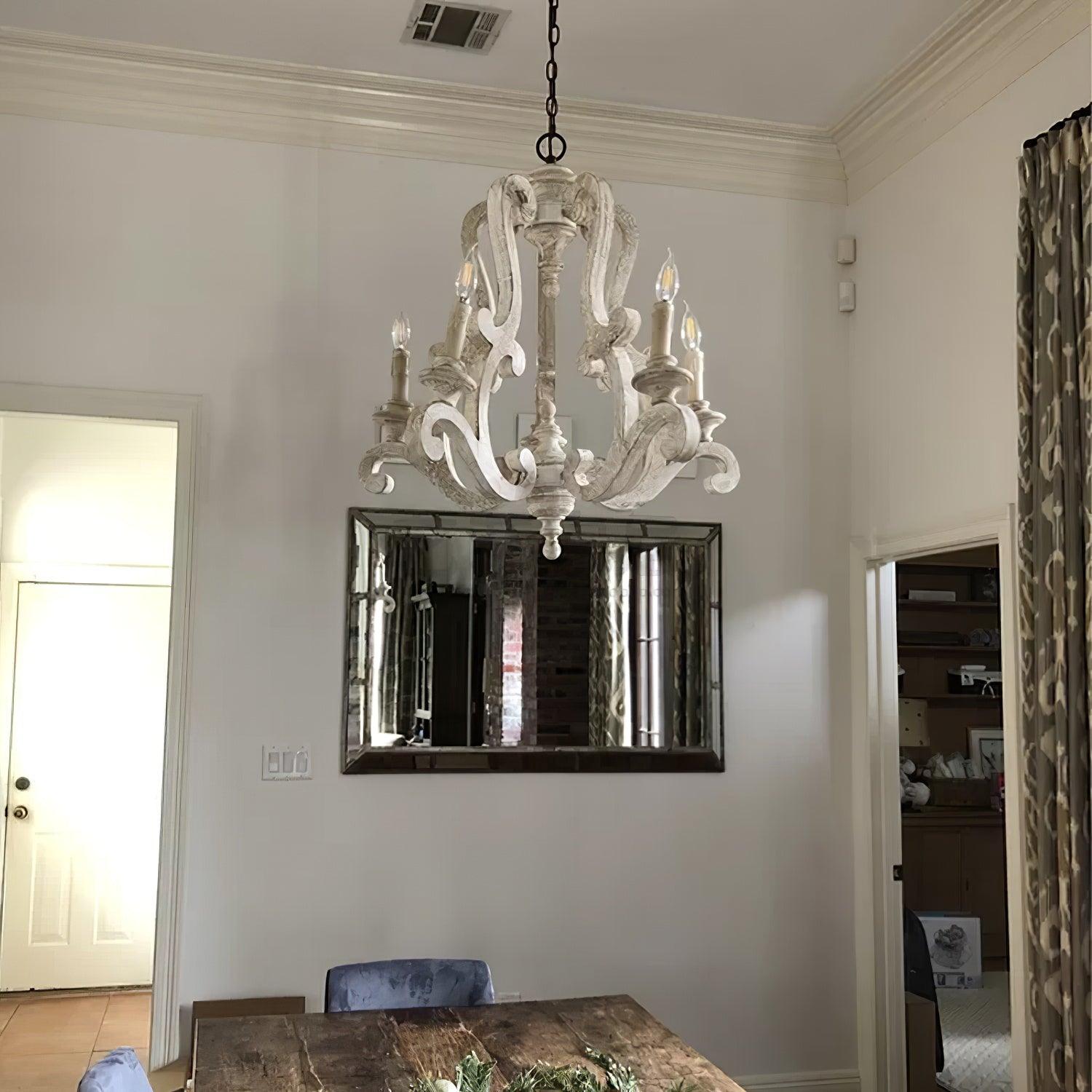 Parrotuncle Wooden Candle Chandelier - Blowlighting