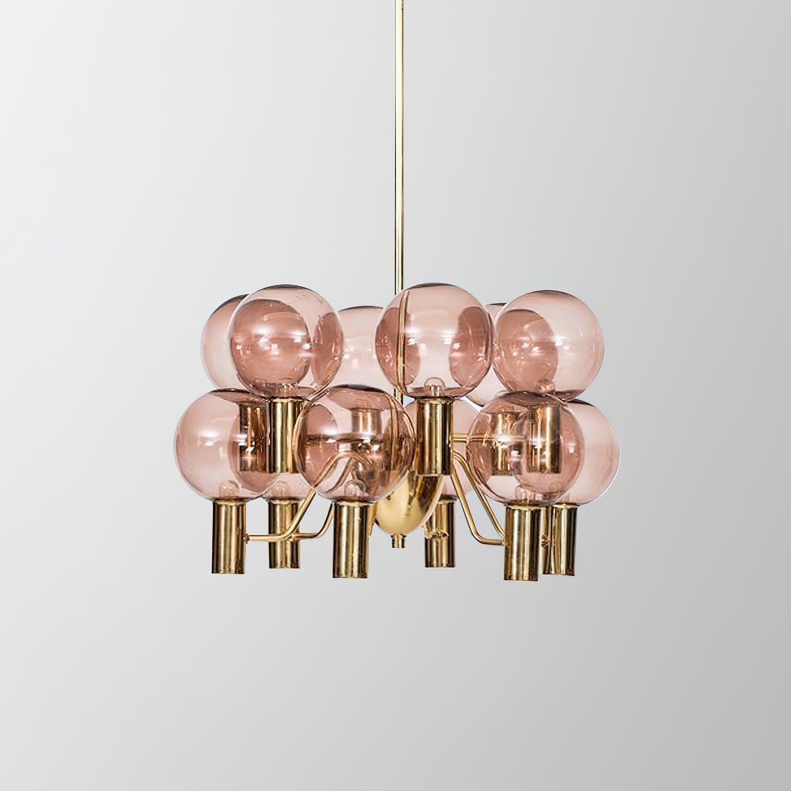 Evmarara Postmodern Luxury Metal Glass Chandelier - Lamp Copper