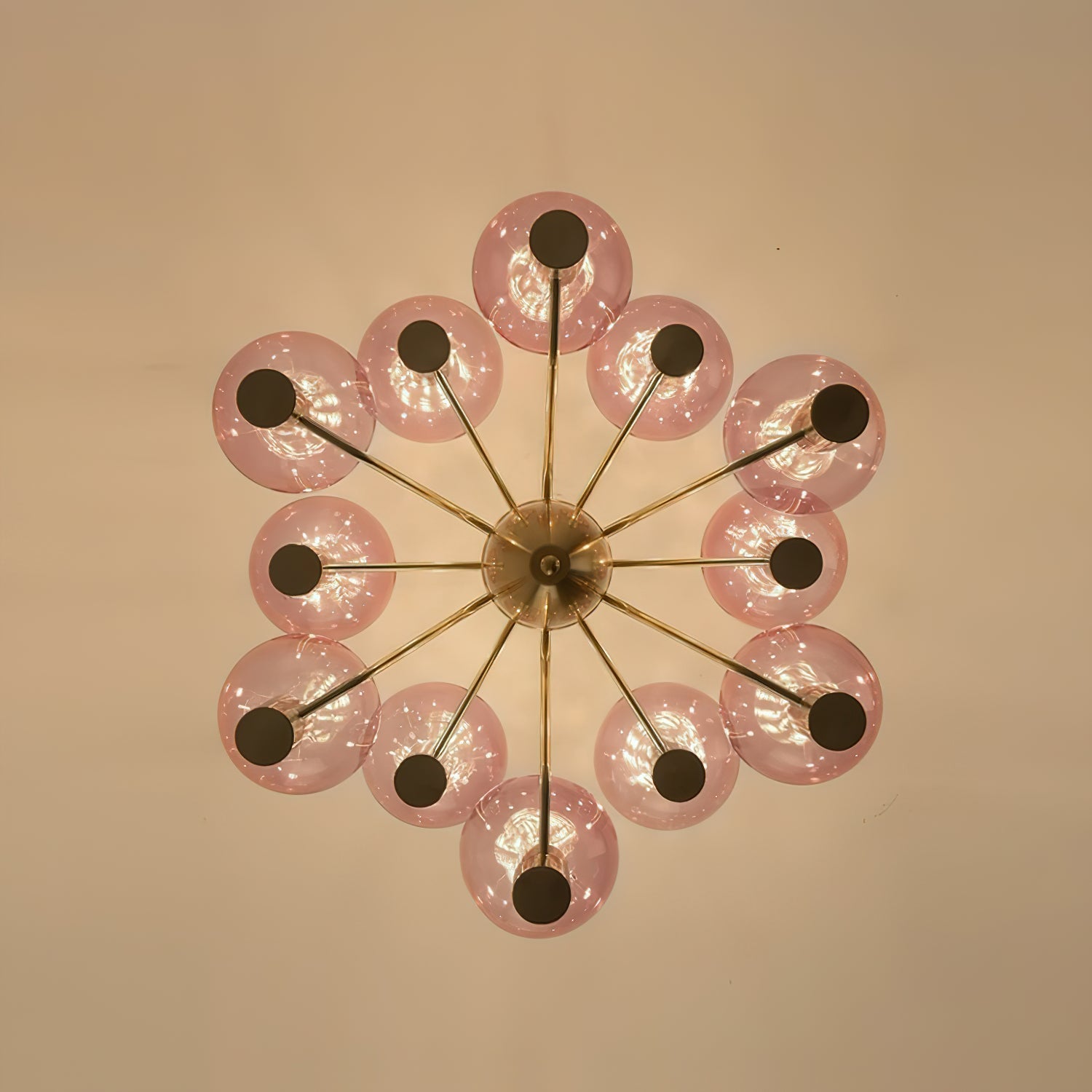 Evmarara Postmodern Luxury Metal Glass Chandelier - Lamp Copper