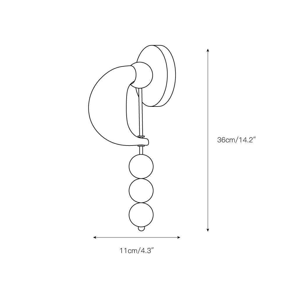 Vesilara Creativity Modern Minimalist Glass Wall Lamp - Lamp Copper