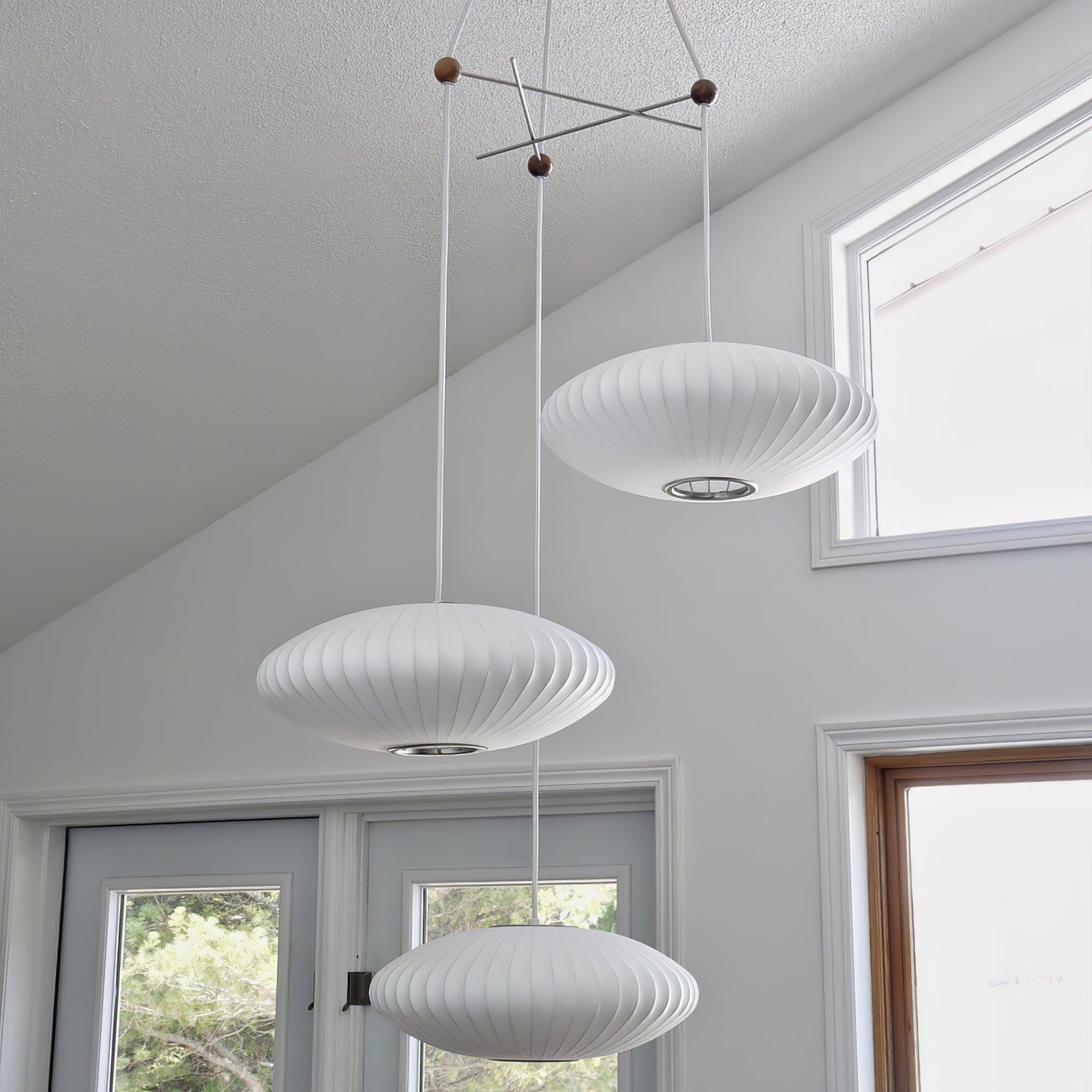 Lunar Modern Silk Pendant Lamp - Blowlighting