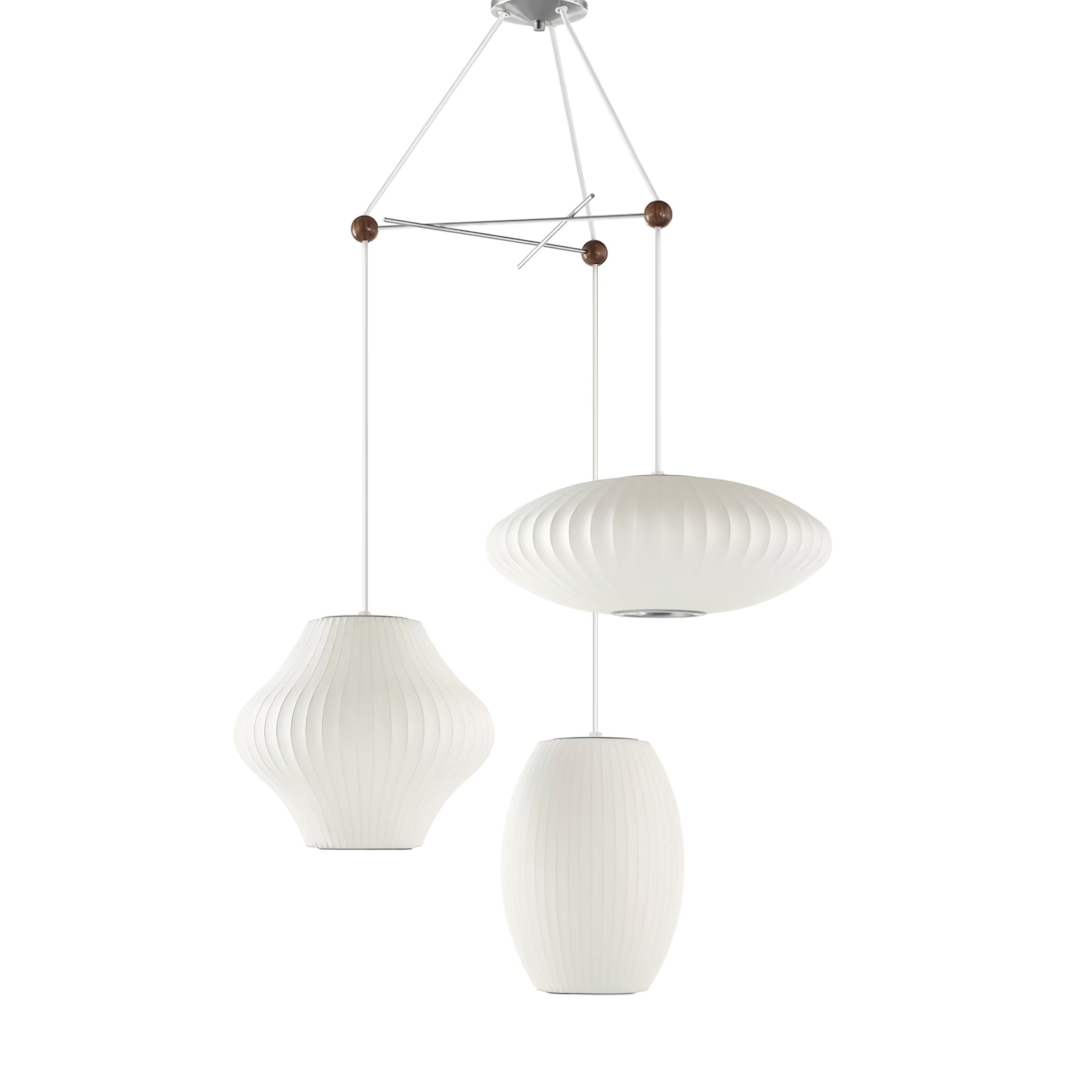 Lunar Modern Silk Pendant Lamp - Blowlighting