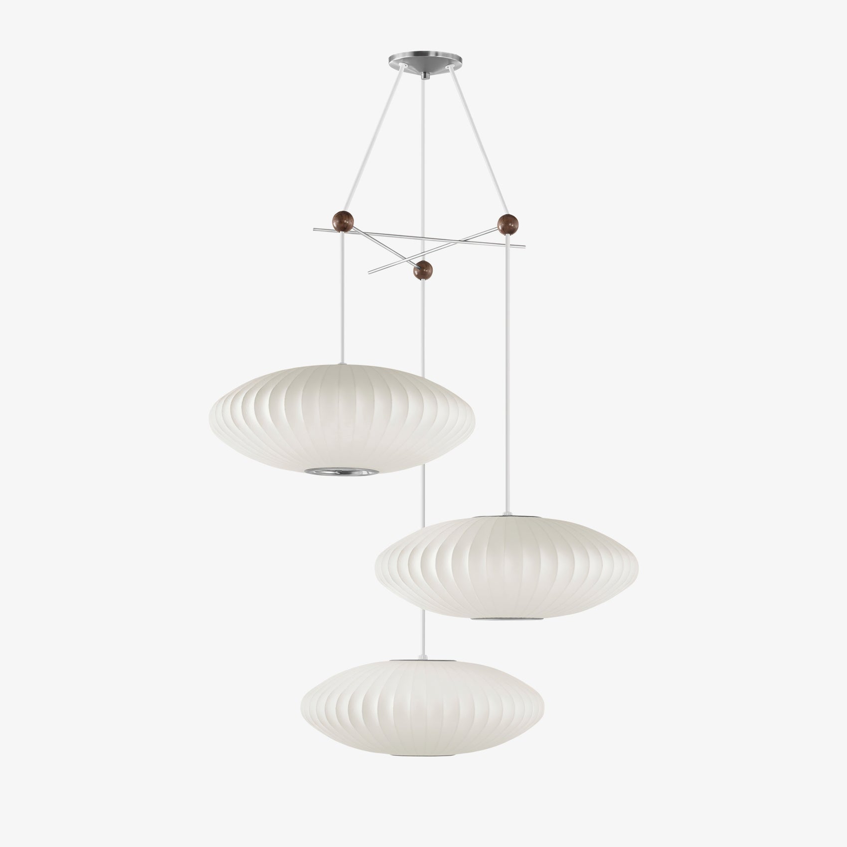 Lunar Modern Silk Pendant Lamp - Blowlighting