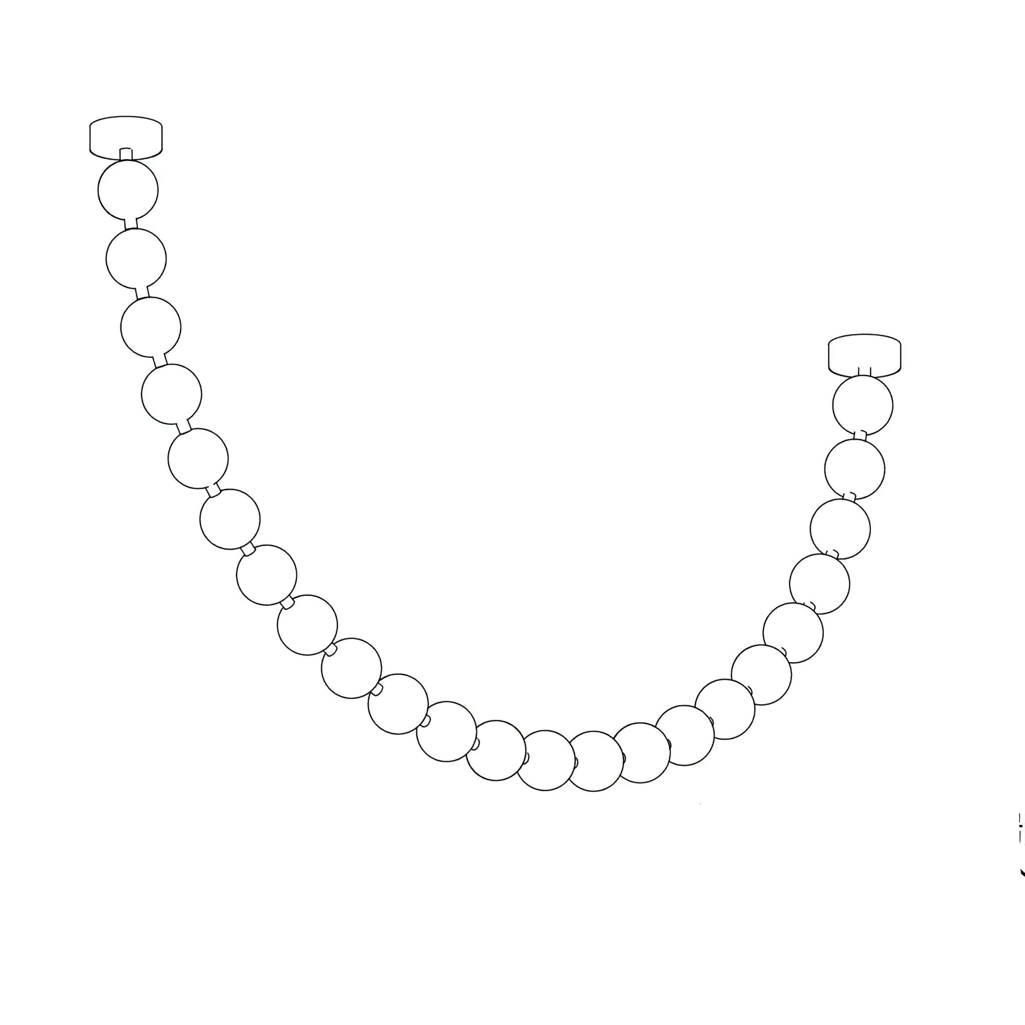 Pearl Glass Necklace Balls Chandelier - Blowlighting