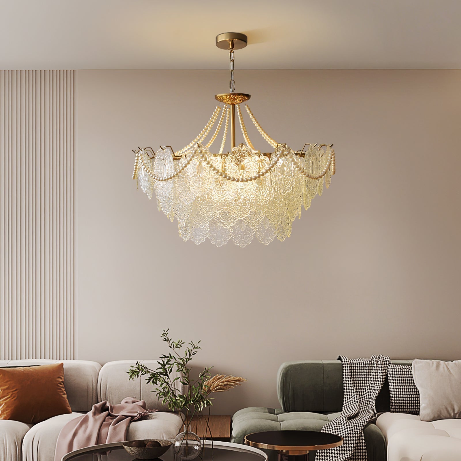 Pearls Glass Chandelier - Blowlighting