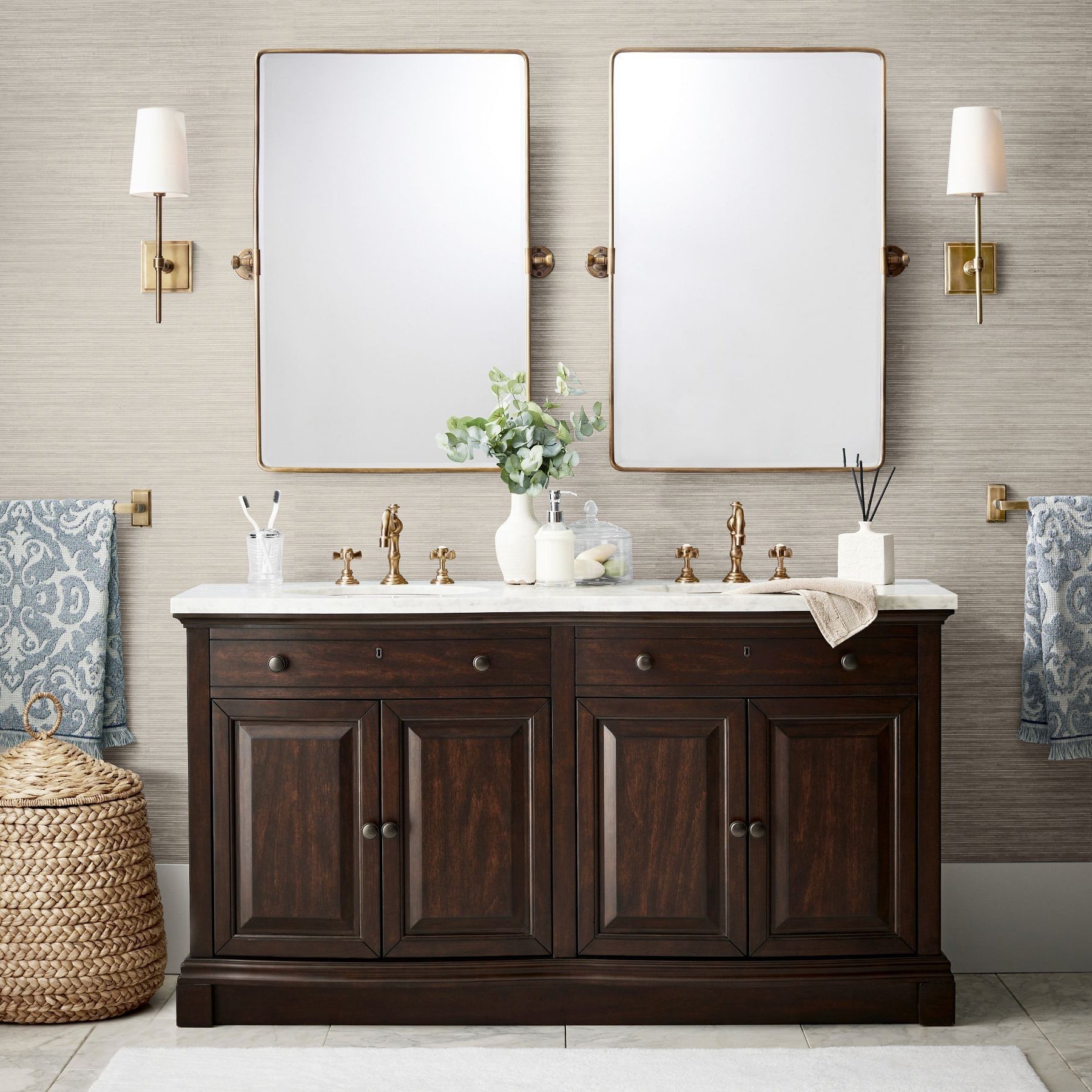 Vicarara Vintage Industrial Brass Fabric Wall Lamp - Lamp Copper