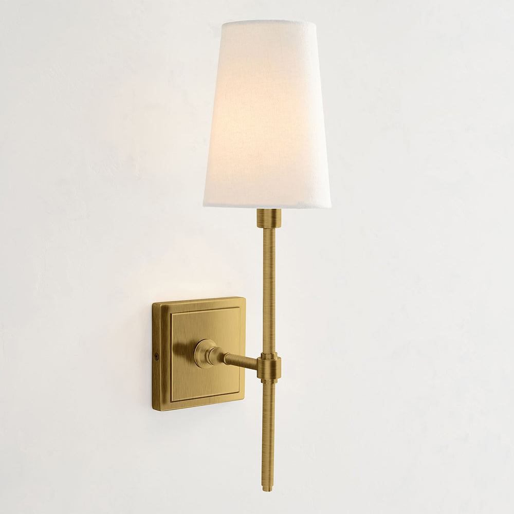 Vicarara Vintage Industrial Brass Fabric Wall Lamp - Lamp Copper