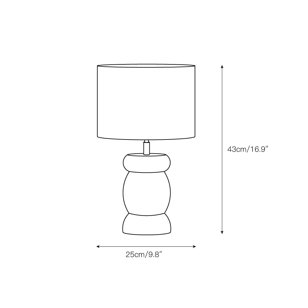 Pebble Wood Table Lamp - Lamp Copper