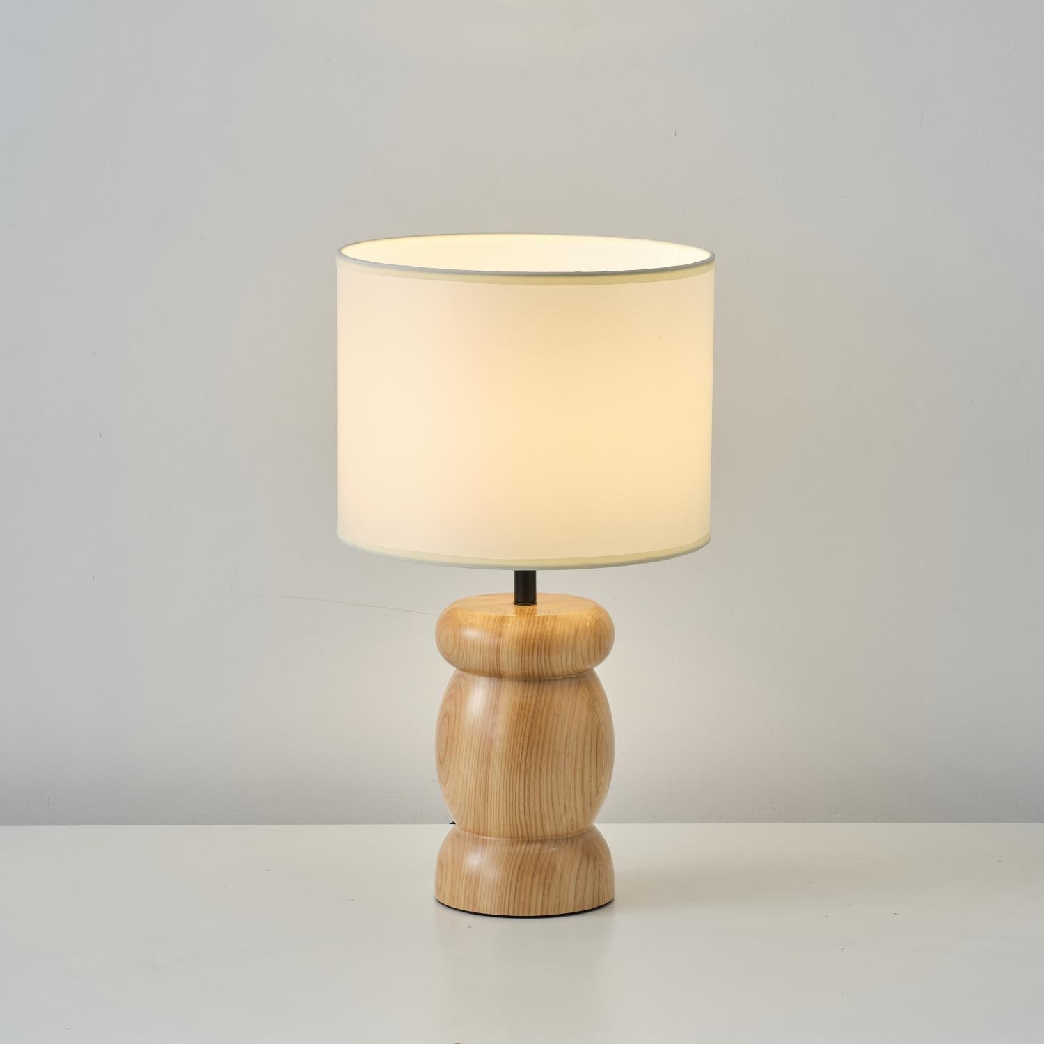 Pebble Wood Table Lamp - Lamp Copper
