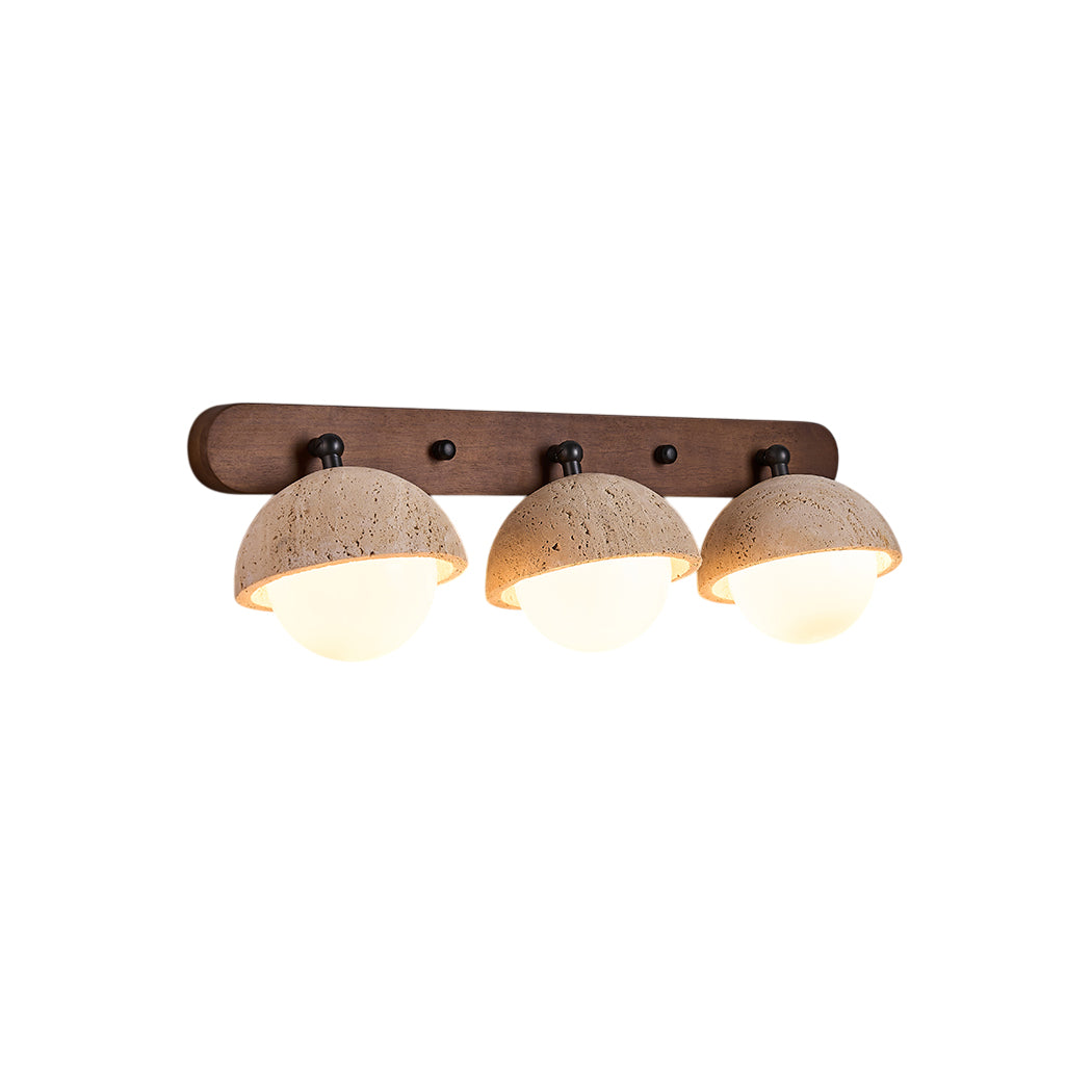 Vodora Modern Minimalist Wood Travertine Wall Sconce Wall Lamp - Lamp Copper